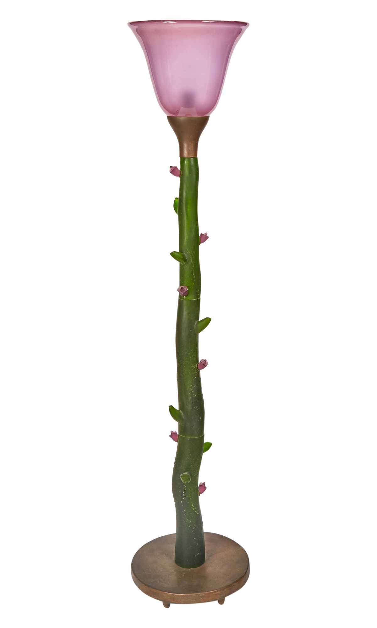 Lot image - Eric Schmitt (Schmidt) for Daum Glass and Patinated Metal Possi