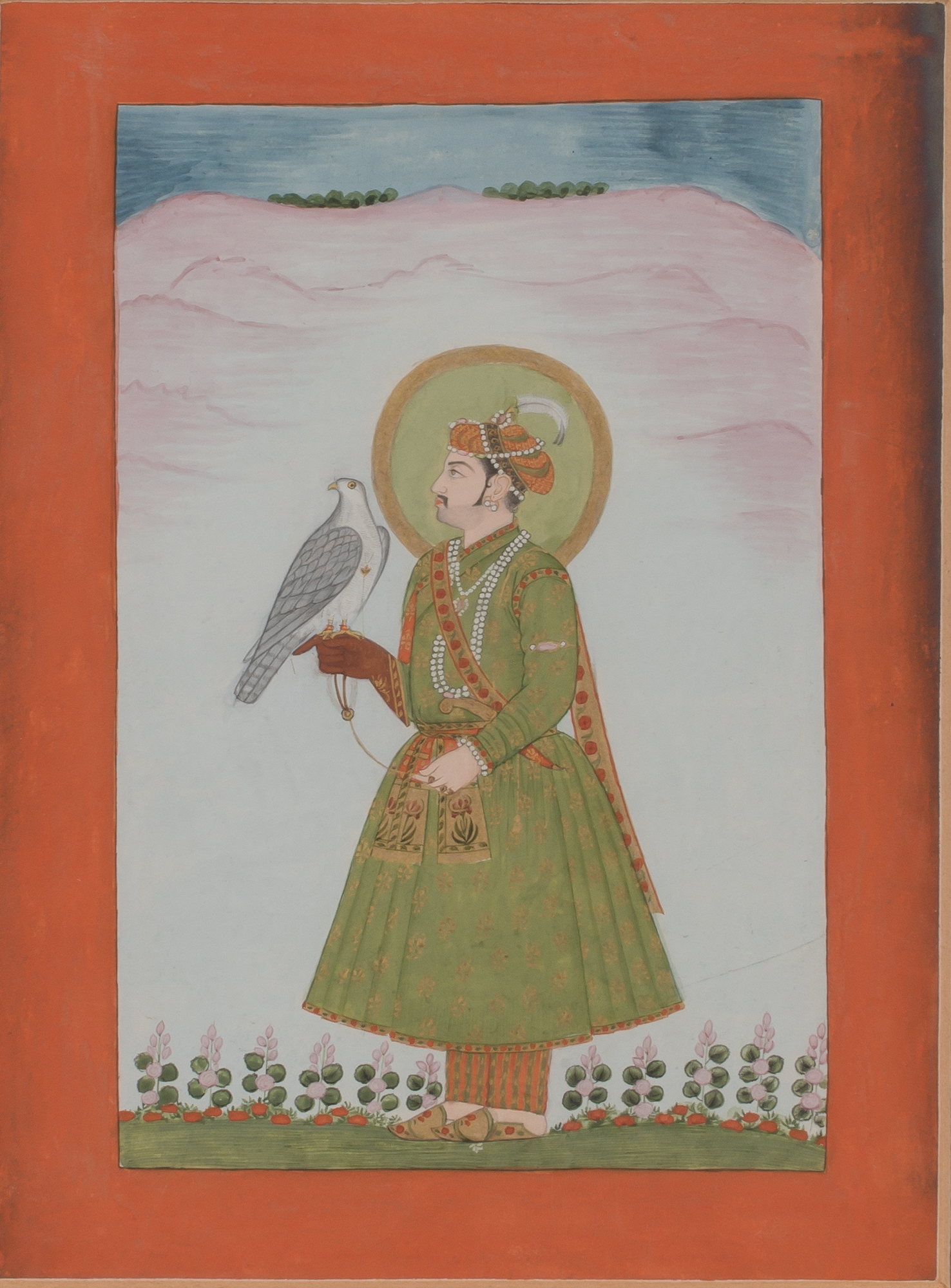 Lot image - Framed Indian Gouache on Paper Miniature Painting