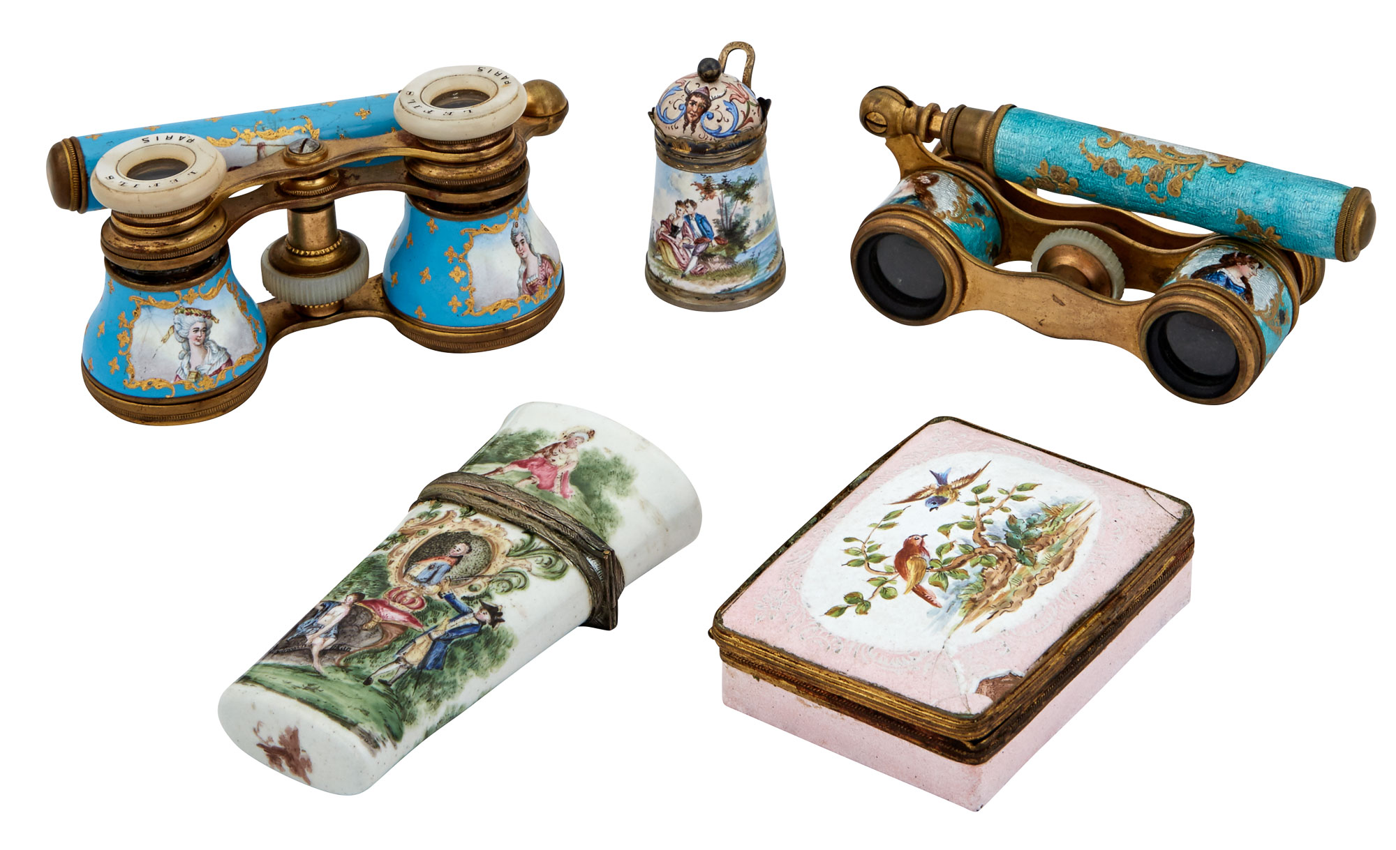 Lot image - Miscellaneous Group of Continental Enameled Articles