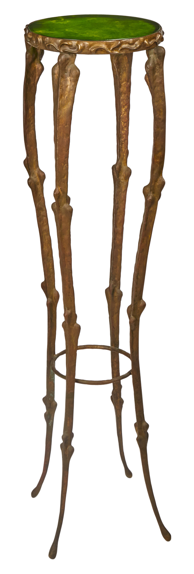 Lot image - Franck Evennou for Daum Patinated Bronze and Glass Pedestal