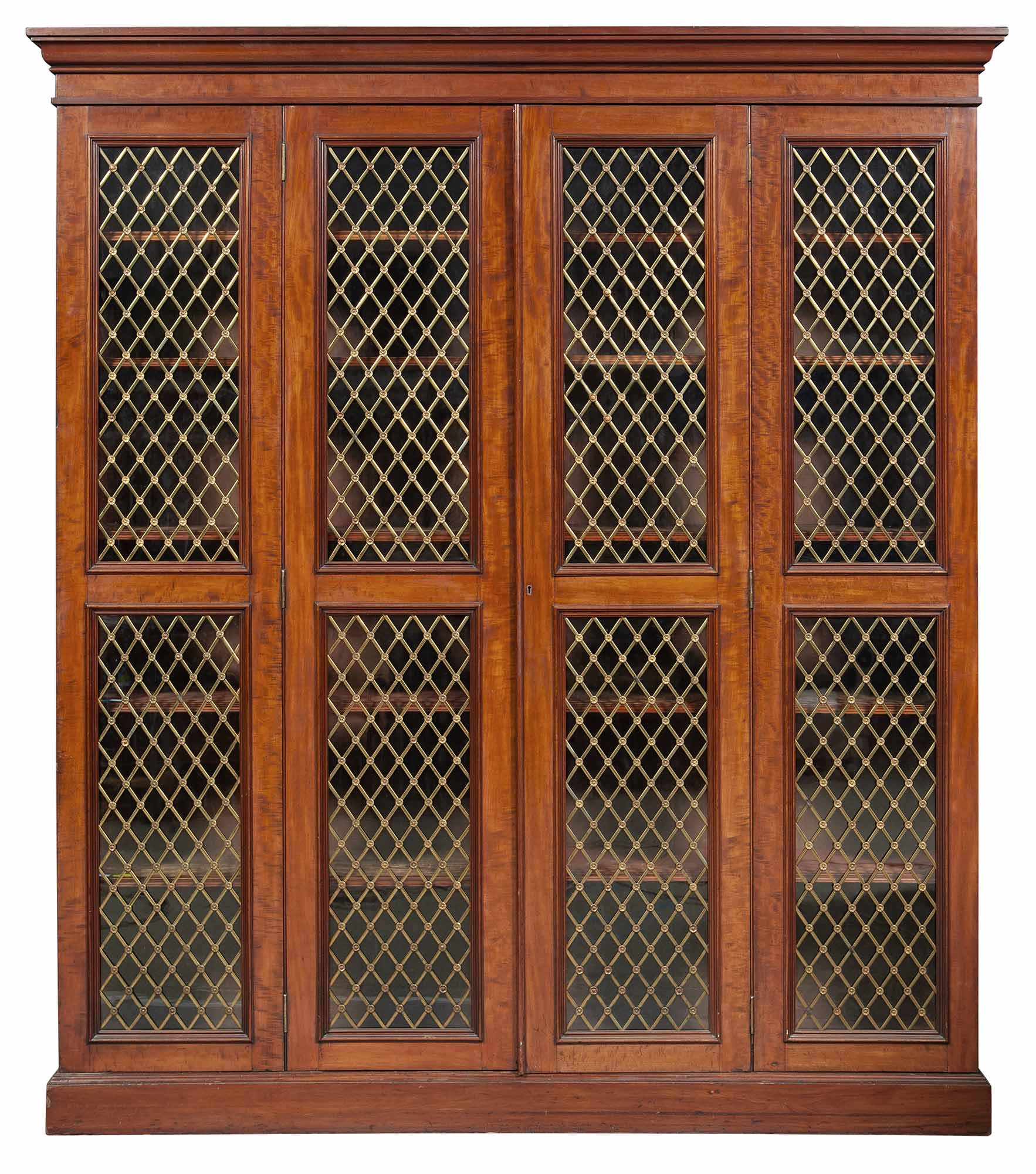 Lot image - Scottish Victorian Mahogany and Gilt-Metal-Mounted Bookcase