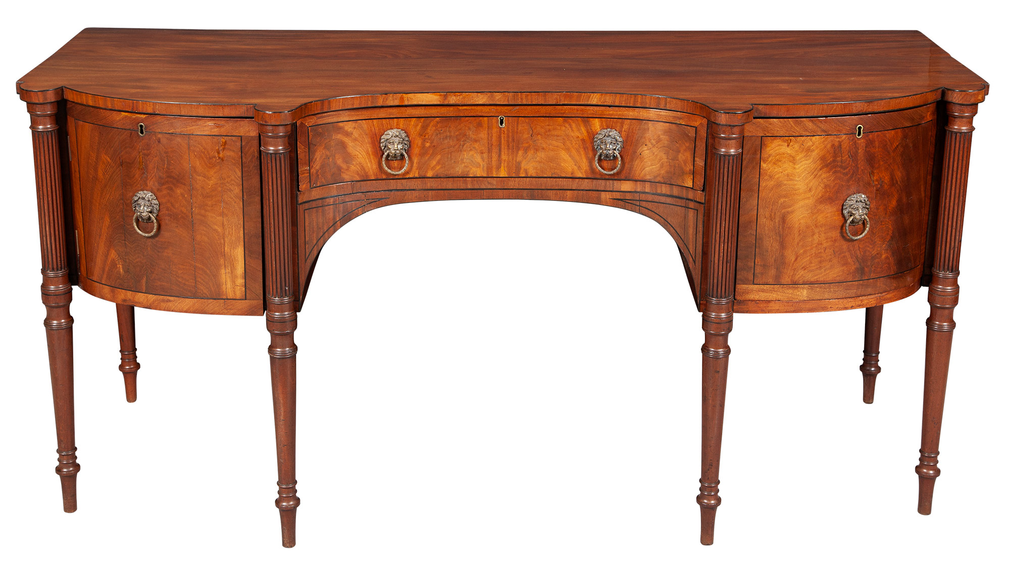 Lot image - George III Inlaid Mahogany Sideboard