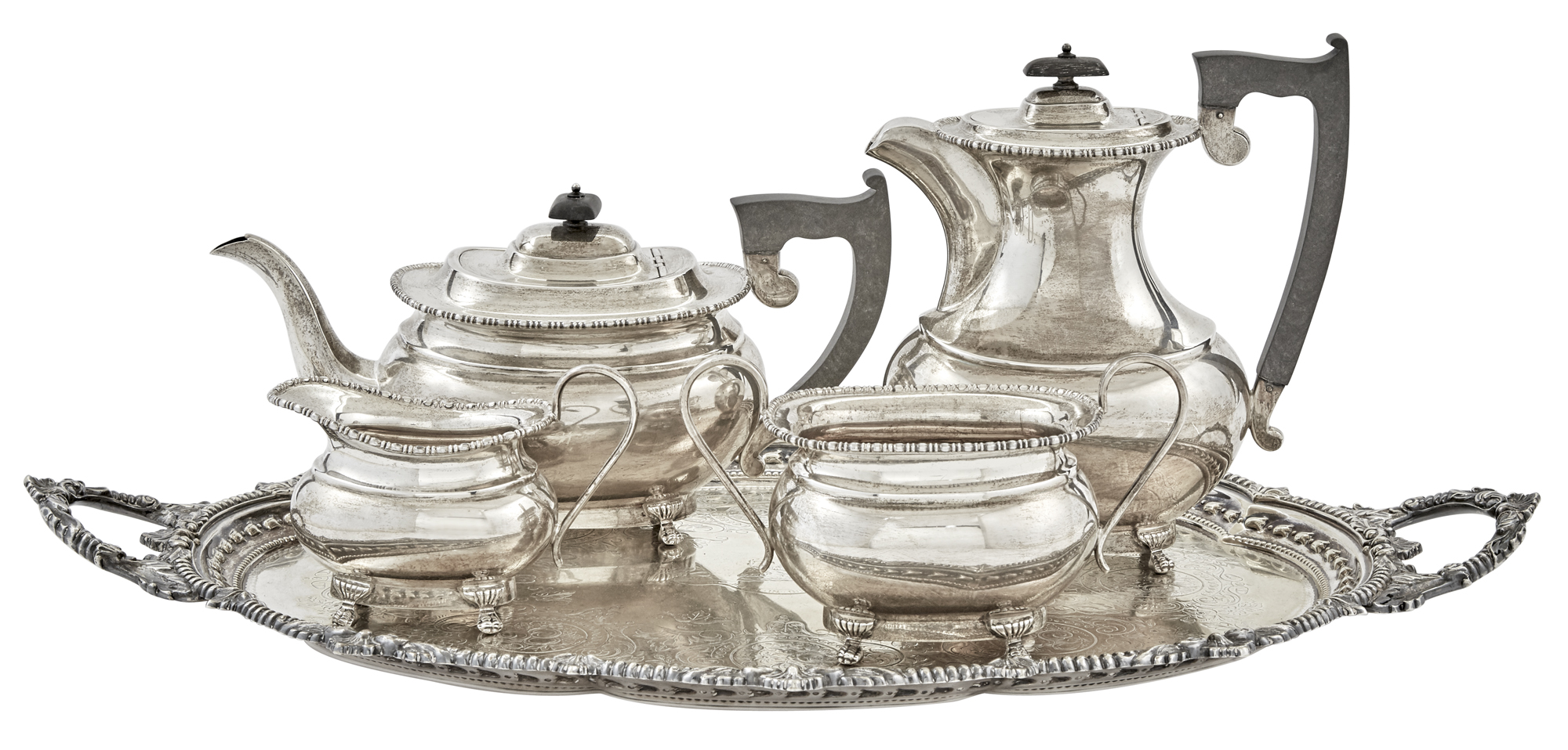 Lot image - English Sterling Tea Service