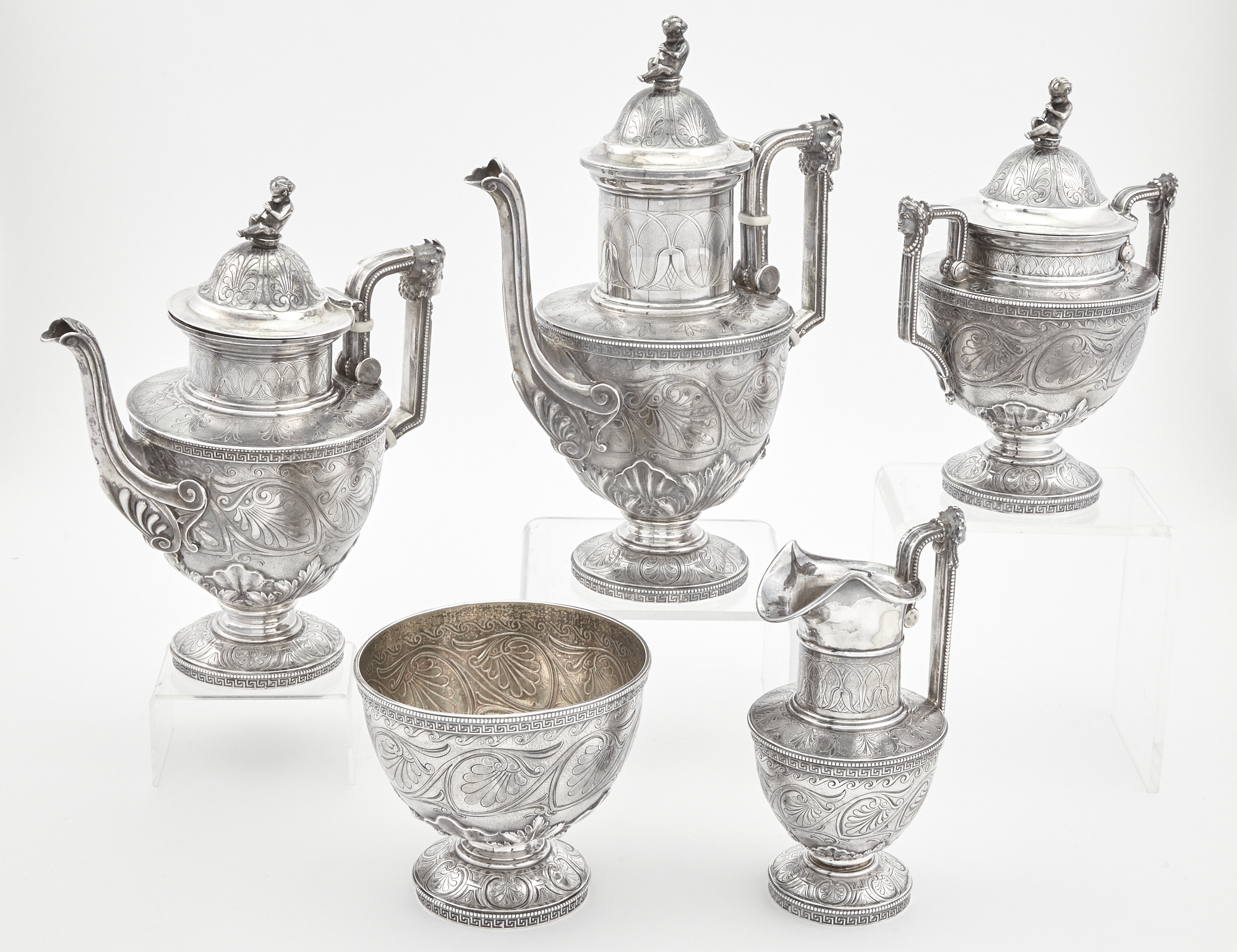 Lot image - Tiffany & Co. Sterling Silver Tea and Coffee Service