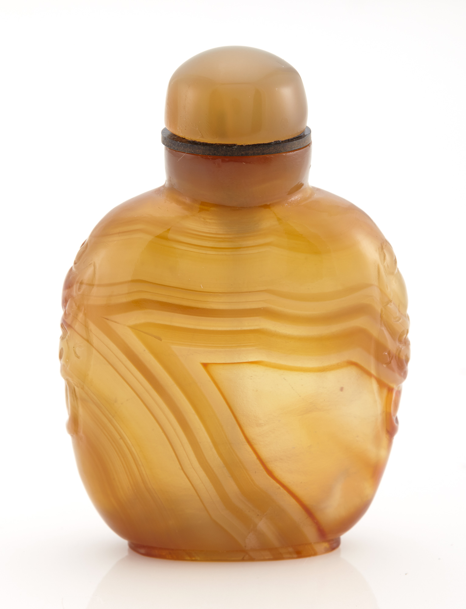 Lot image - Chinese Banded Agate Snuff Bottle