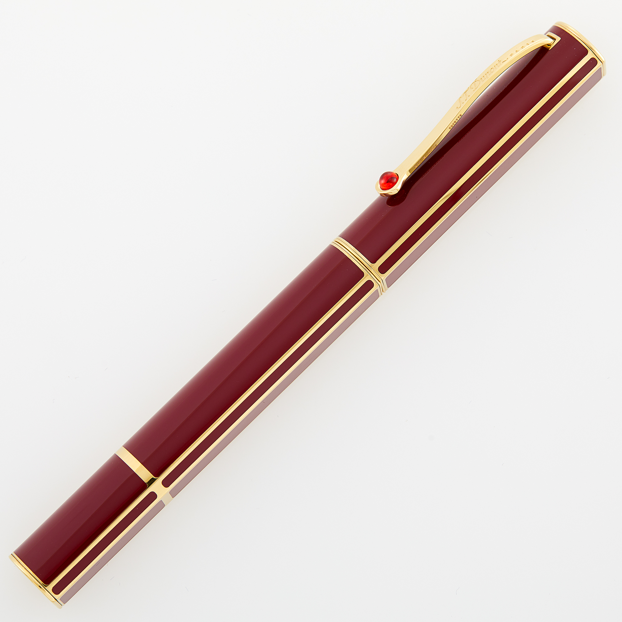 Lot image - S.T. Dupont Red and Gold Lotus Ballpoint