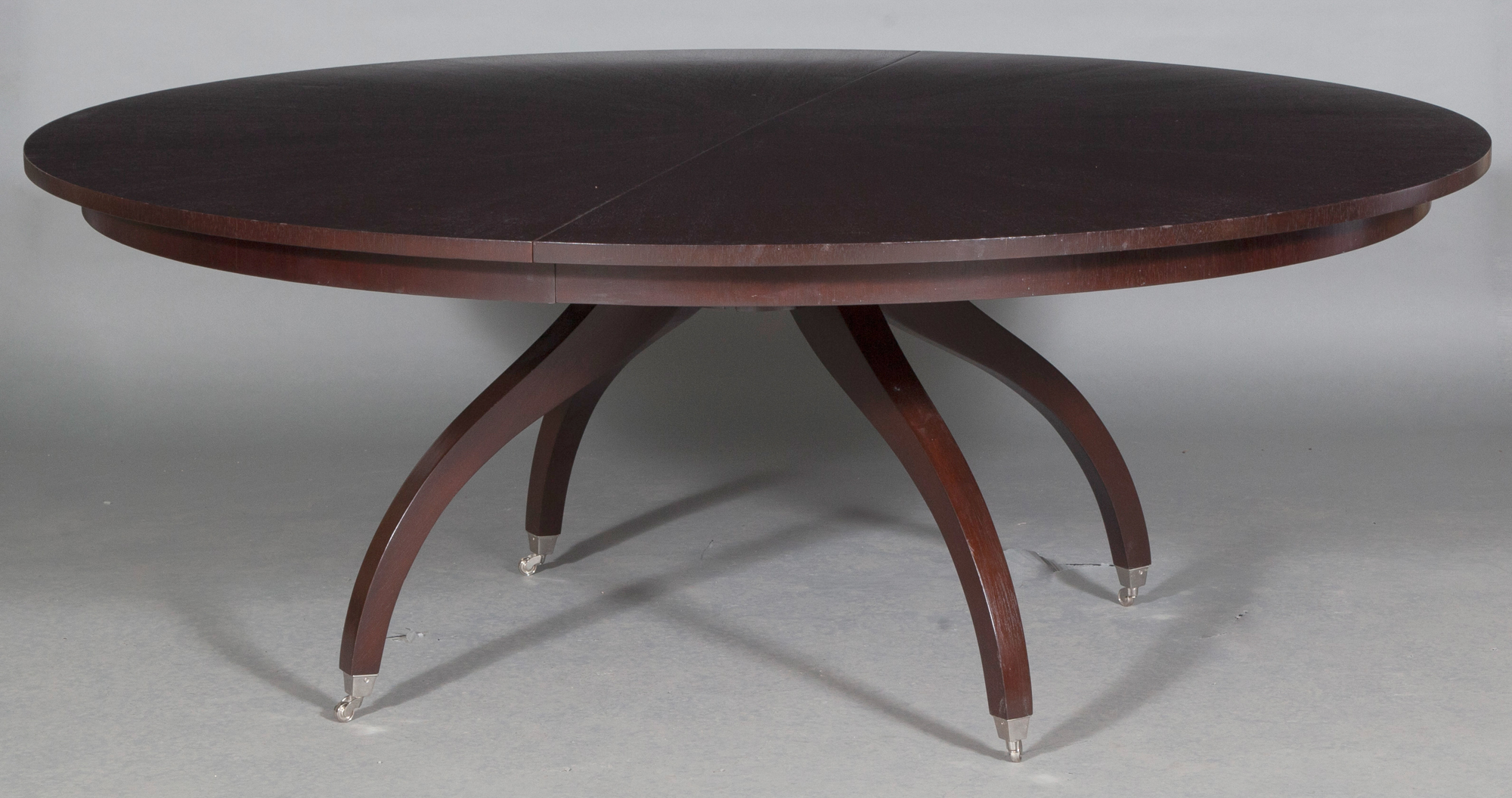 Lot image - Profiles Dark Stained Wood Extension Dining Table