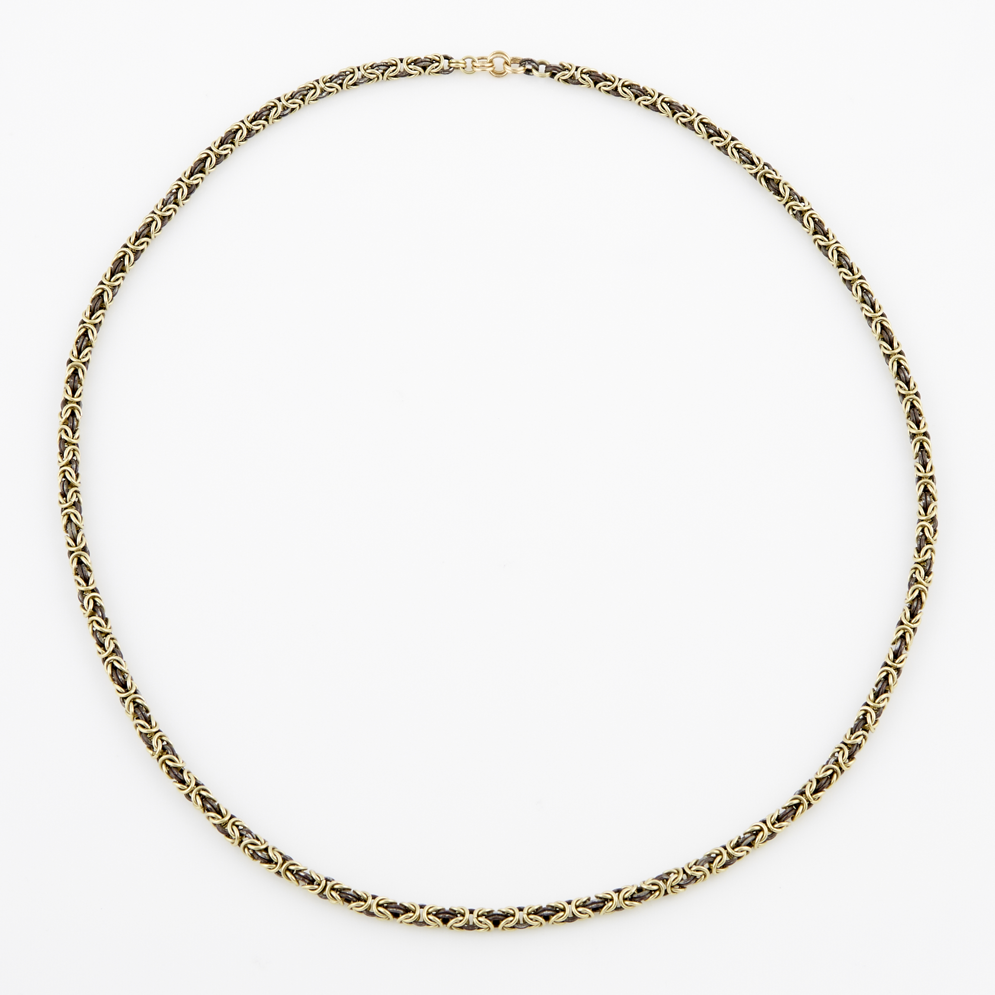 Lot image - Gold and Metal Necklace, 18K and Metal 36 dwt. all