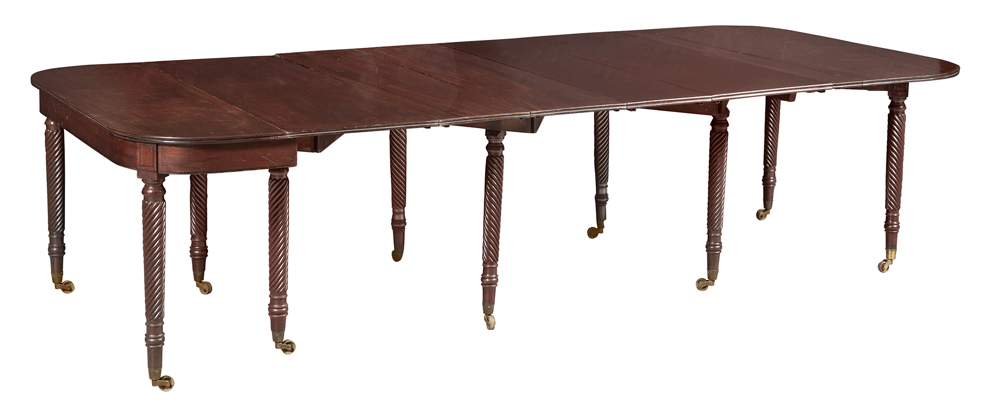 Lot image - Regency Inlaid Mahogany Extension Dining Table