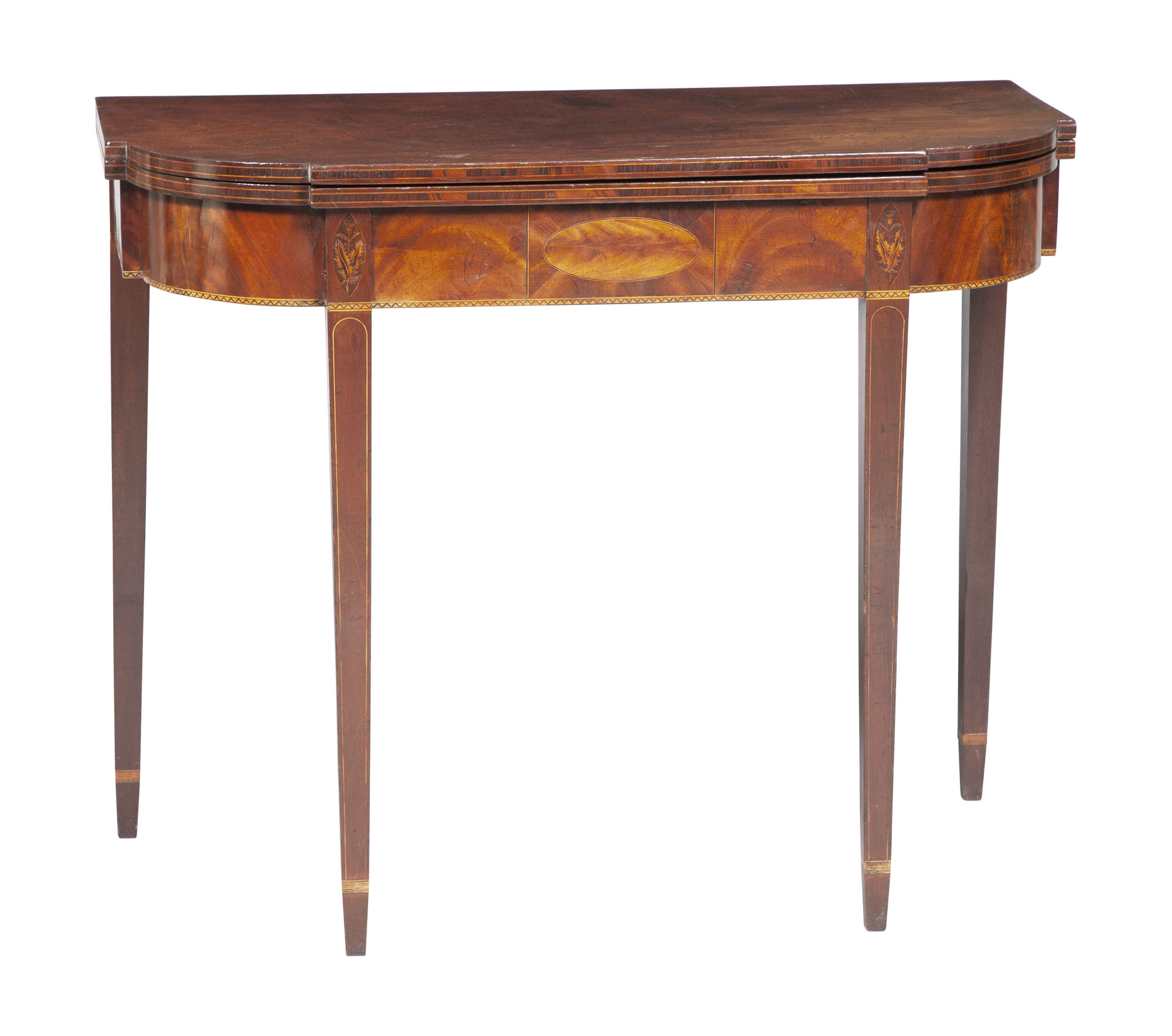 Lot image - Federal Inlaid Mahogany Card Table
