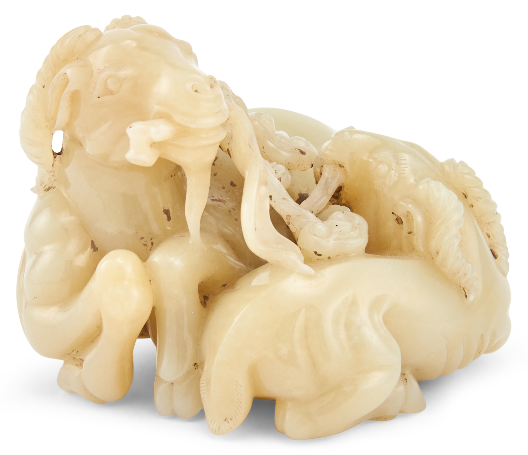 Lot image - A Chinese Jade Rams Group