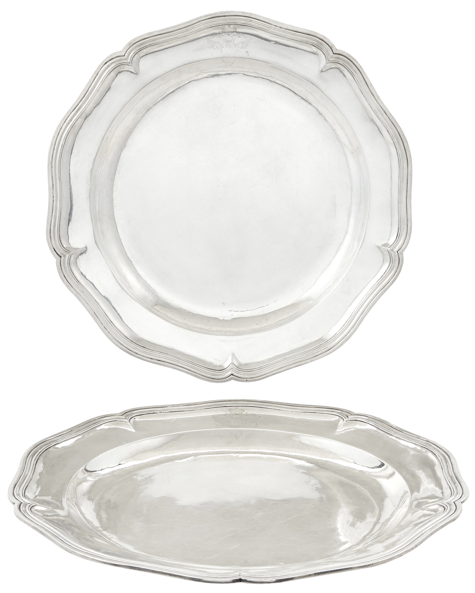 Lot image - Pair of Russian Silver Serving Dishes from the Paris Service