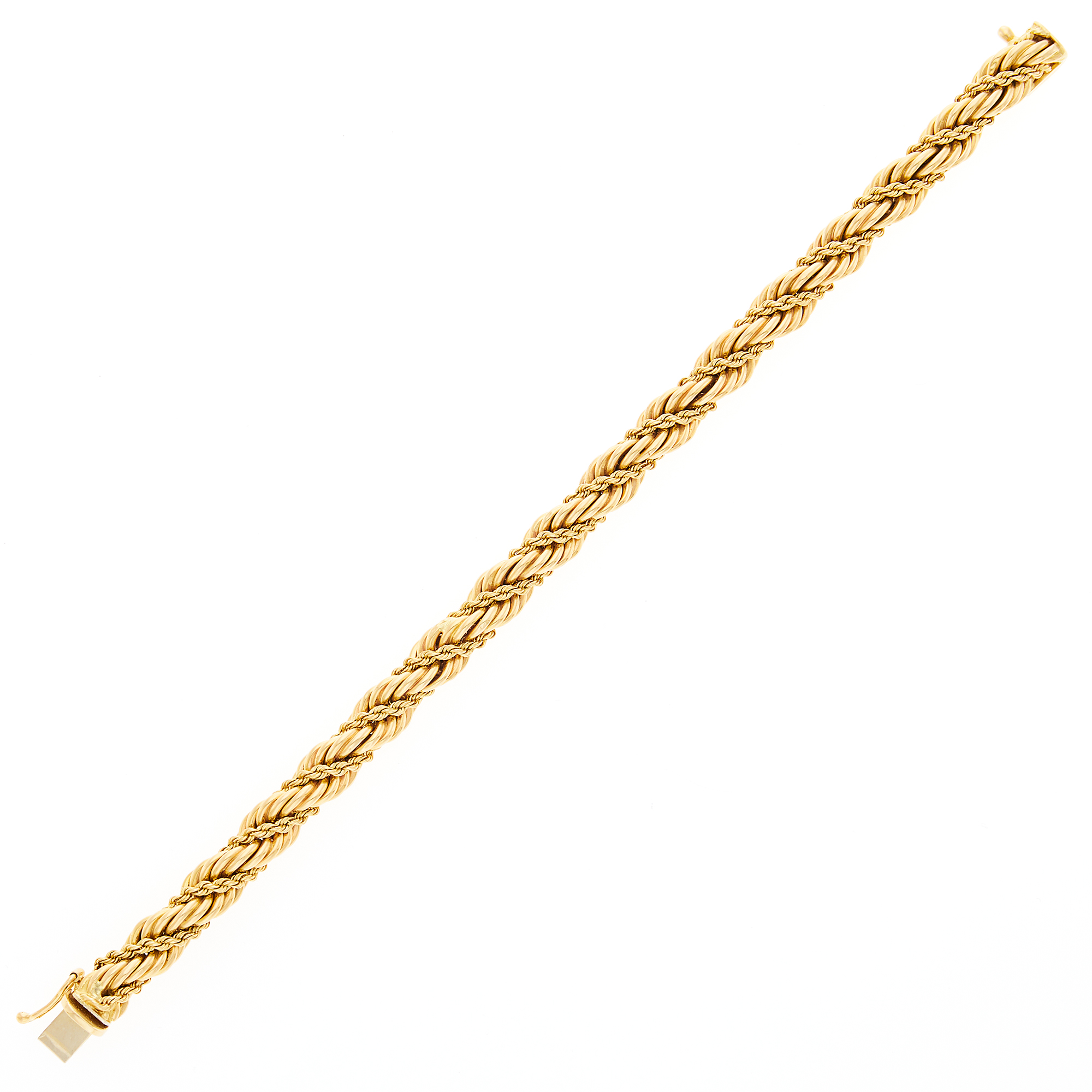 Lot image - Tiffany & Co. Gold Rope-Twist Bracelet
