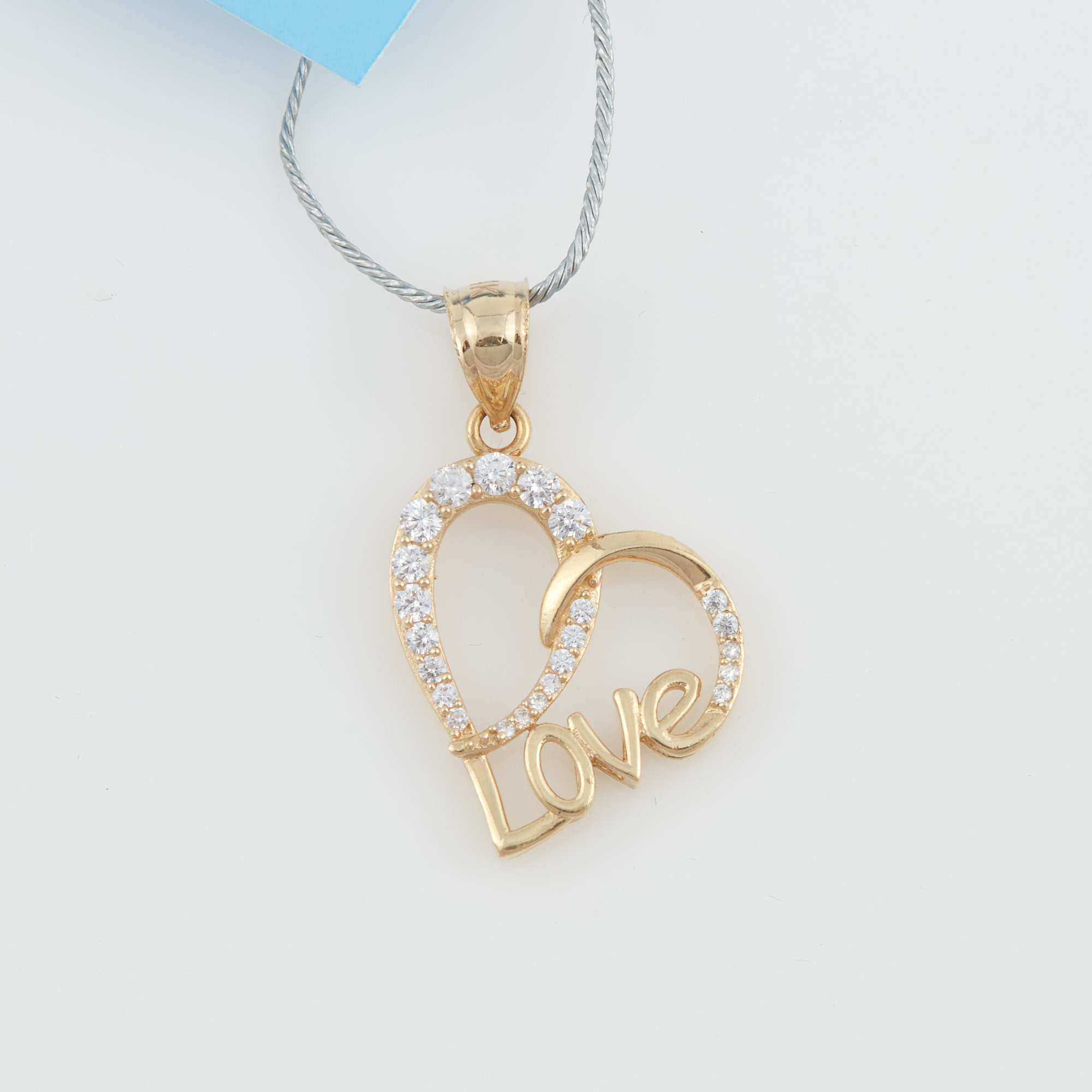 Lot image - Gold and Stone Pendant, 14K 1 dwt. all