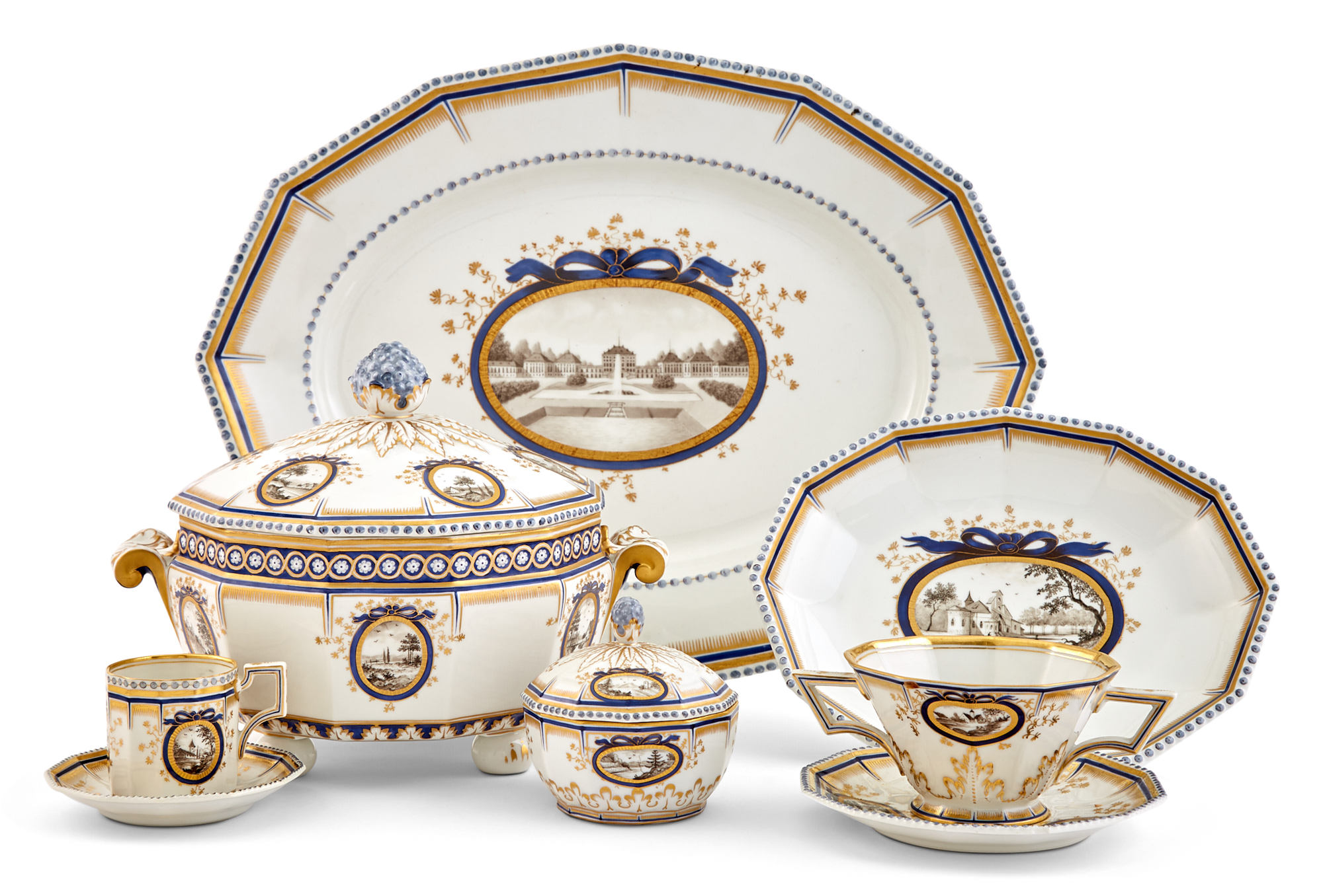Lot image - Assembled Nymphenburg Porcelain Dinner Service