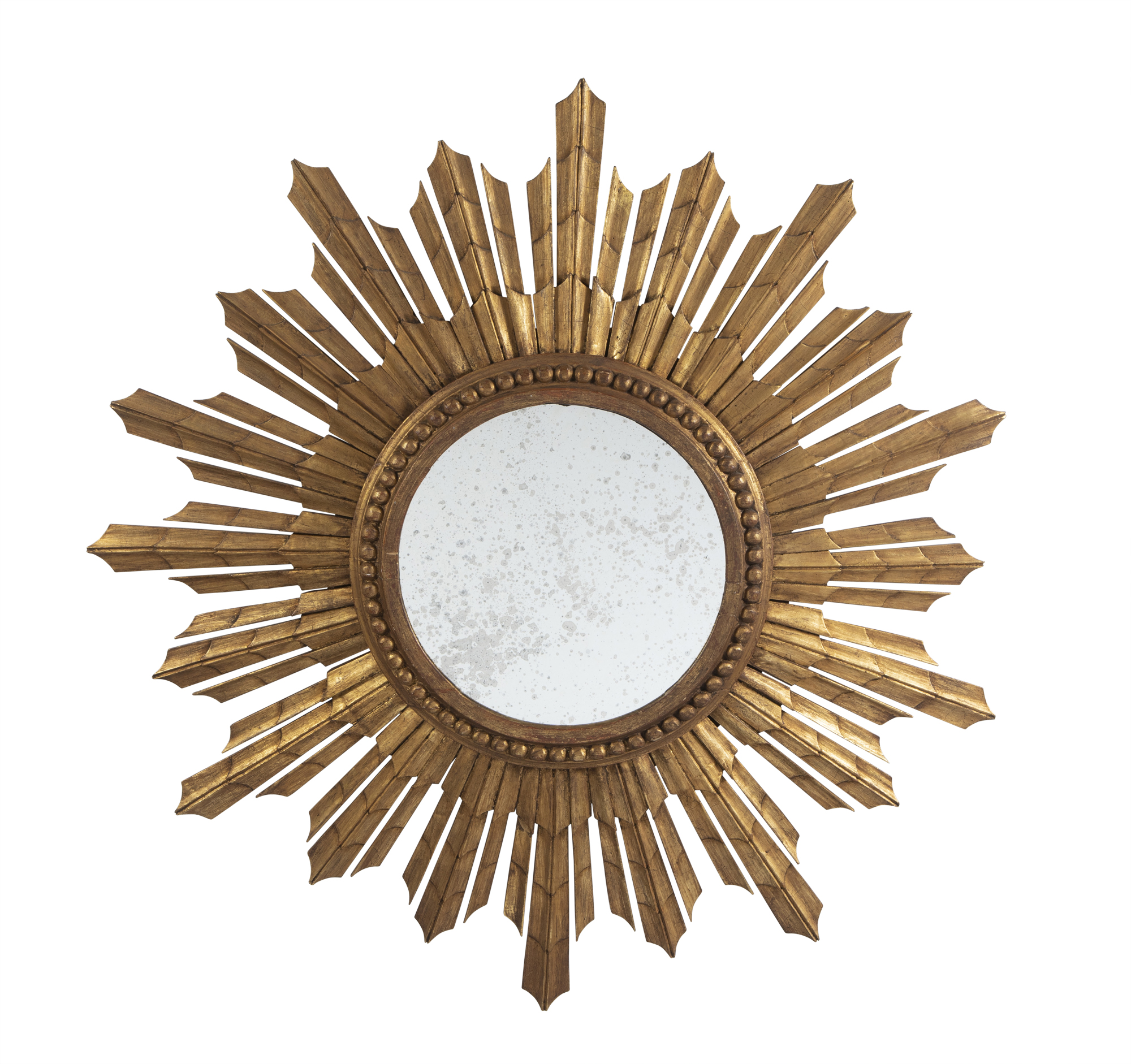 Lot image - Giltwood Starburst Mirror