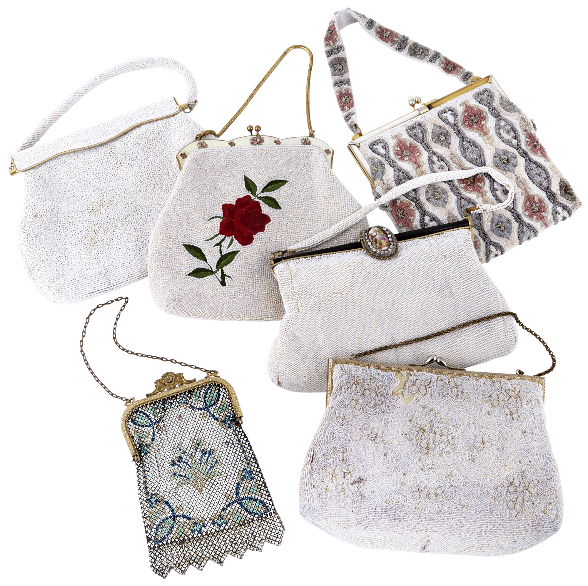 Lot image - Group of Six Evening Handbags