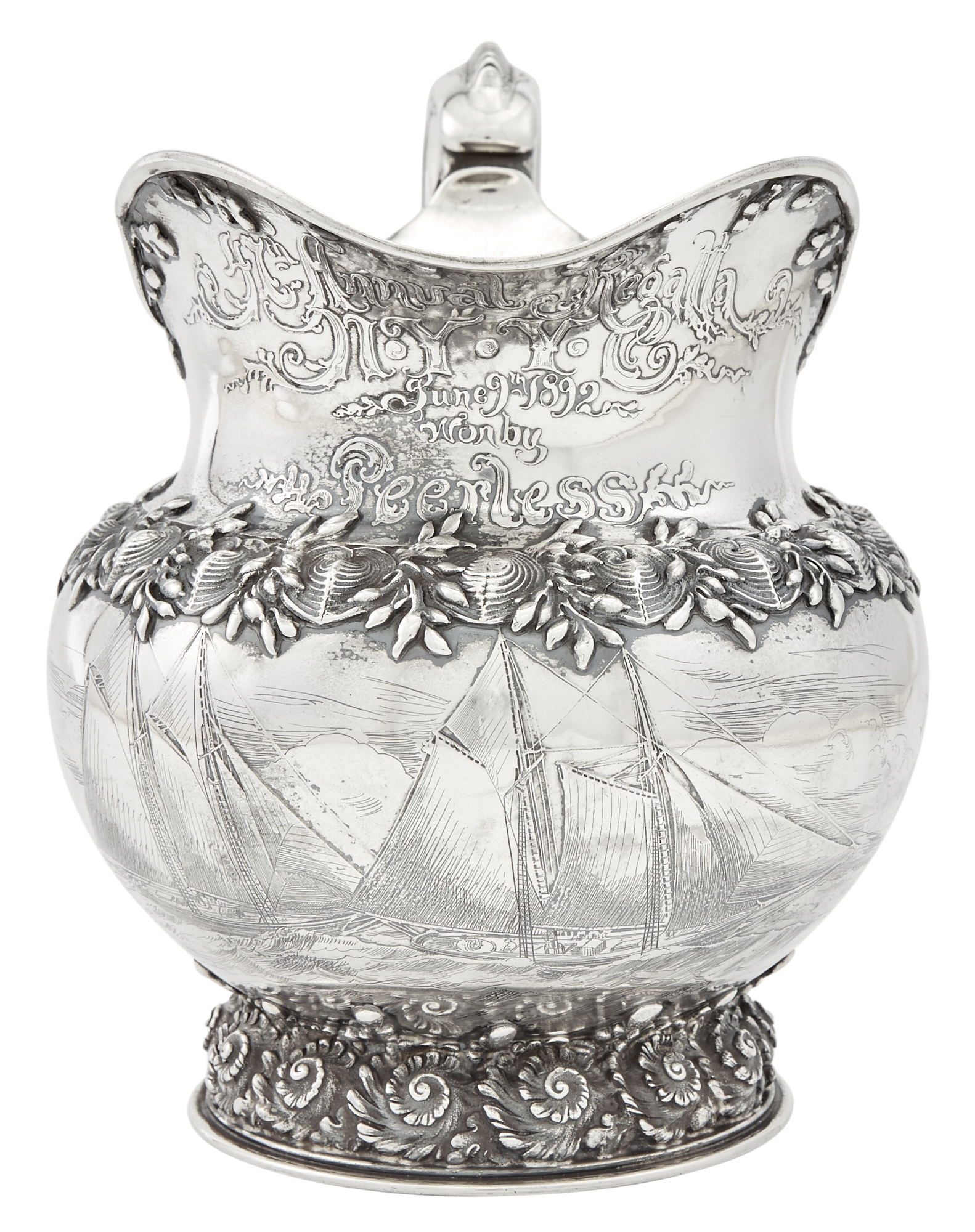 Lot image - Tiffany & Co. Sterling Silver New York Yacht Club Trophy Water Pitcher