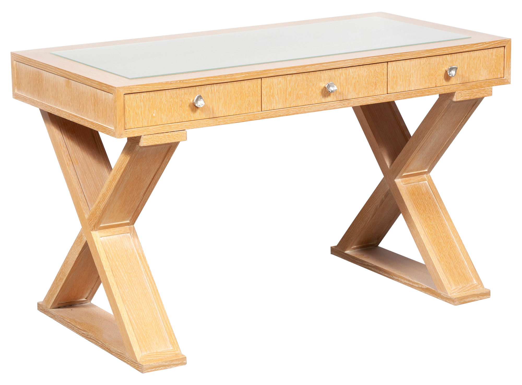 Lot image - Vicente Wolf Custom Limed Oak Desk