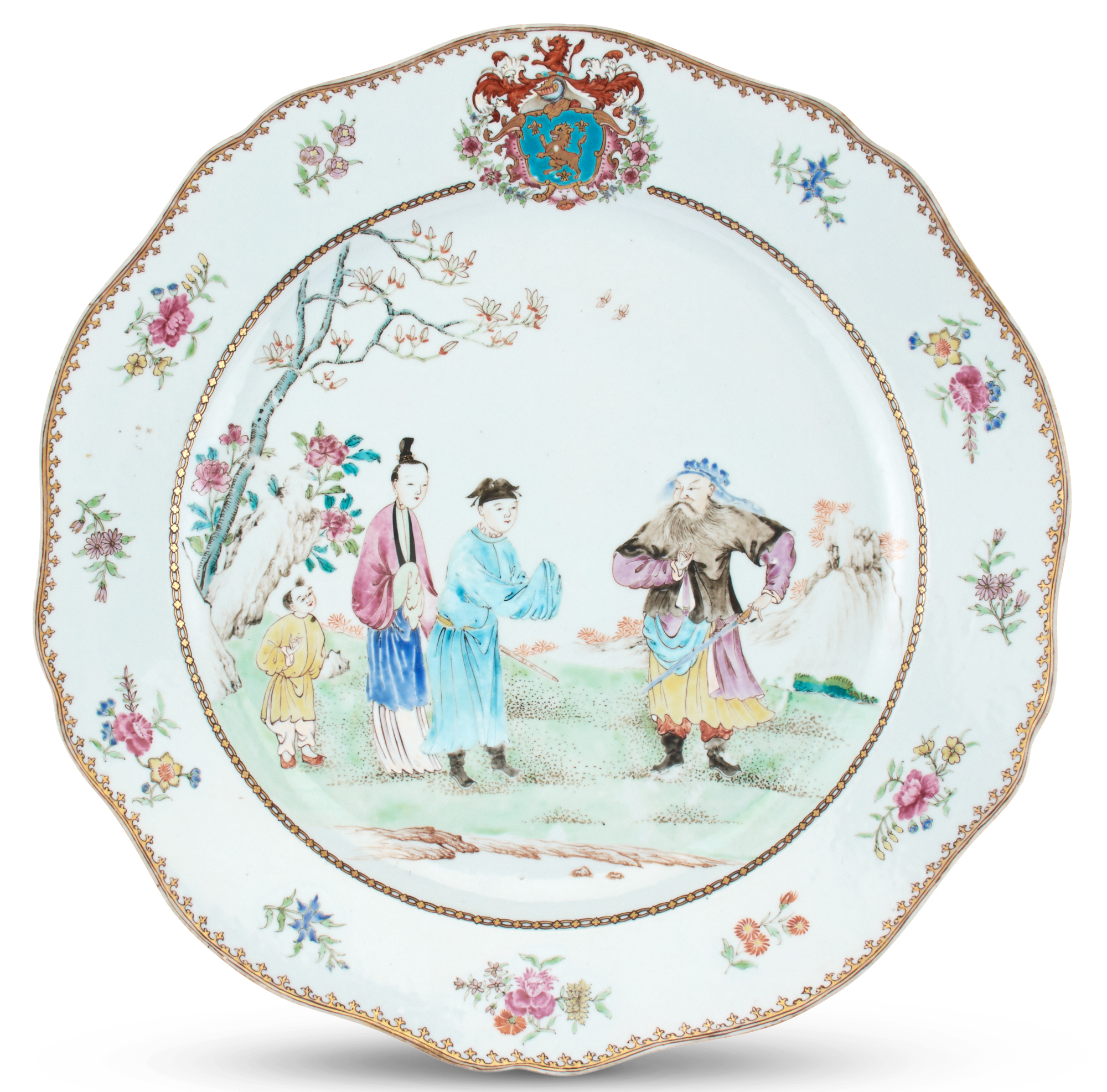Lot image - Chinese Export Enameled Porcelain Charger