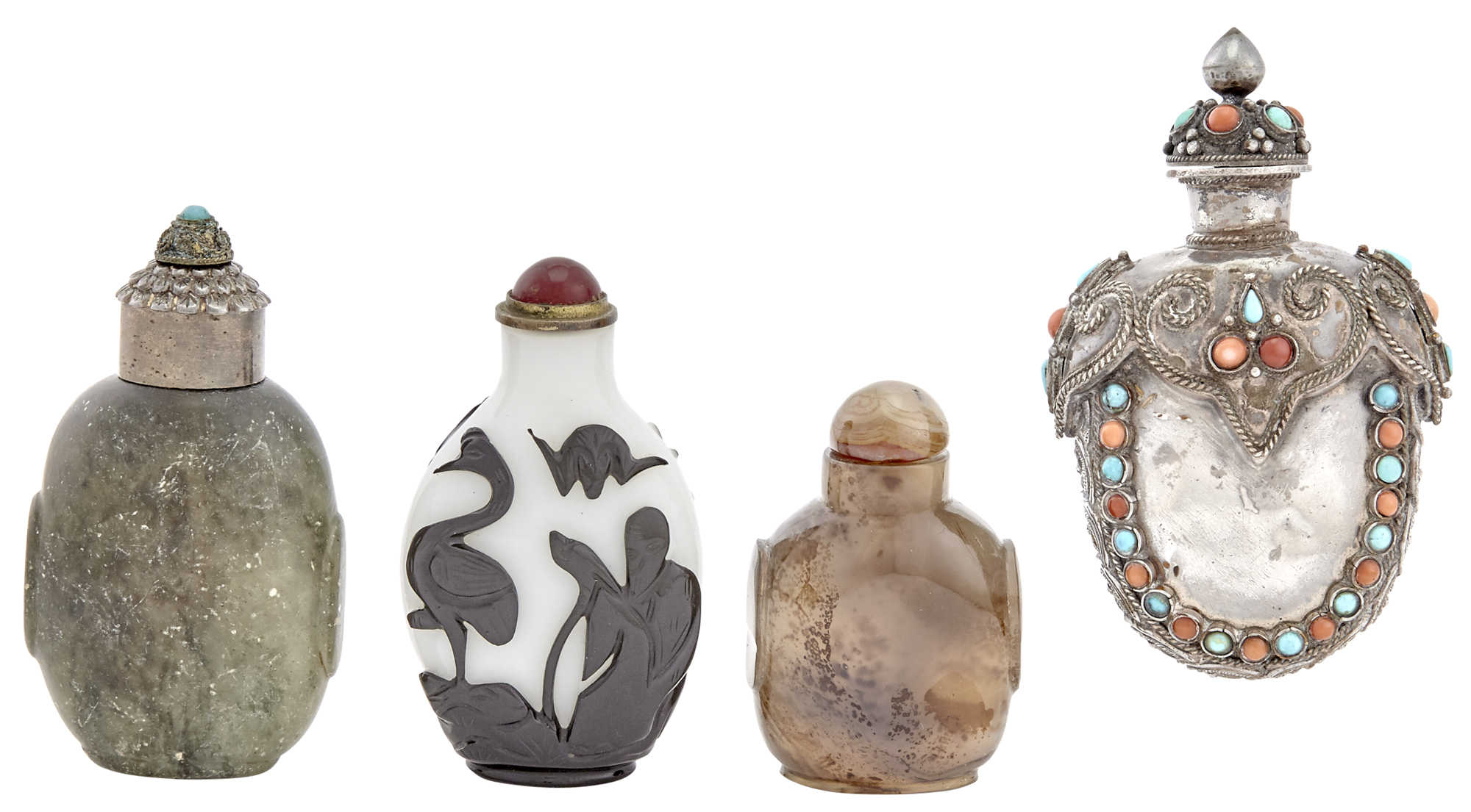 Lot image - Four Chinese Snuff Bottles