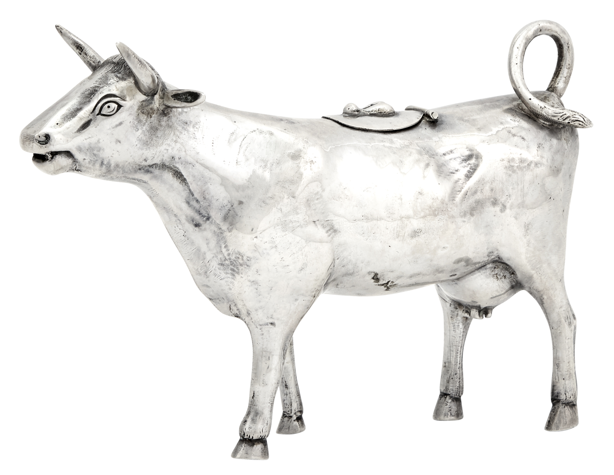 Lot image - Dutch Silver Cow Creamer
