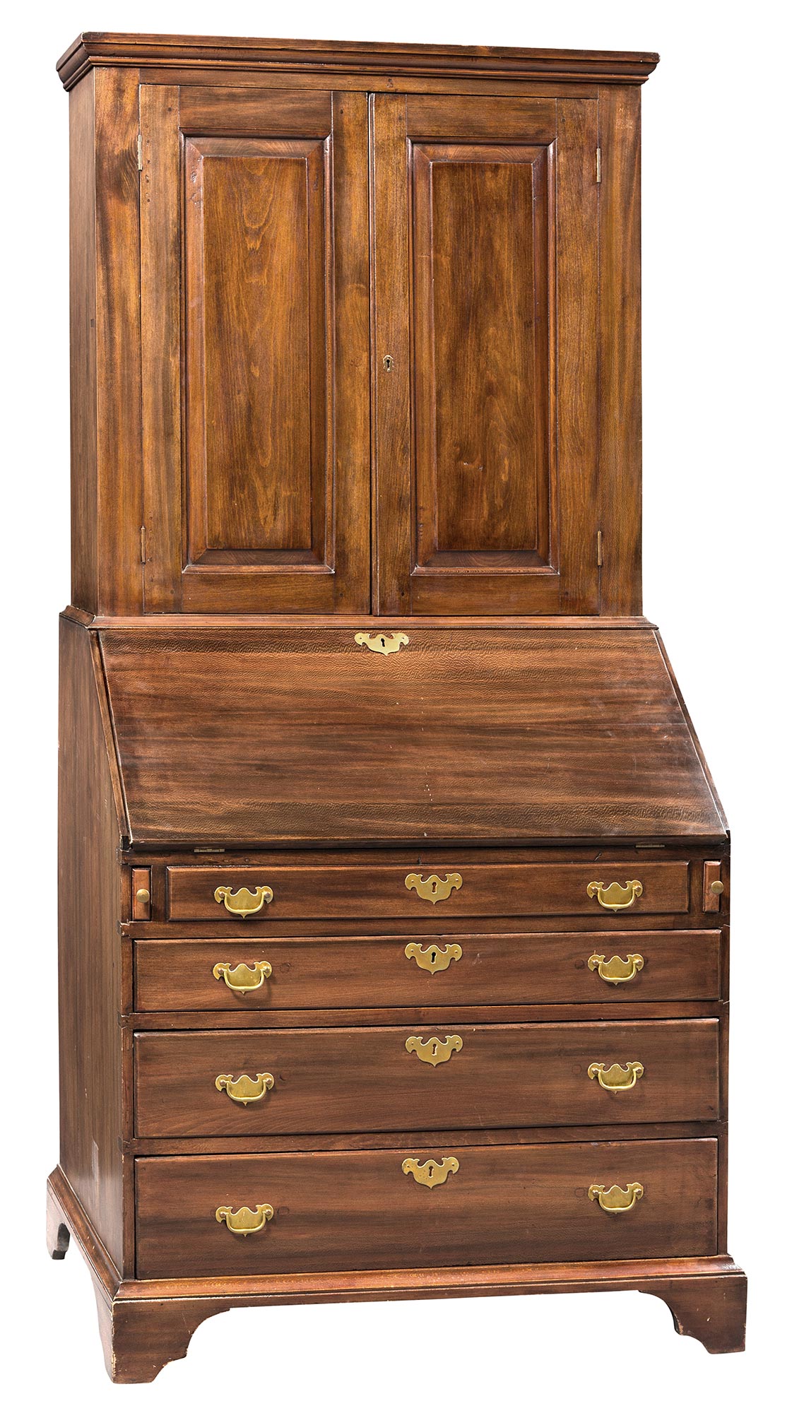 Lot image - Queen Anne Sycamore Secretary Bookcase