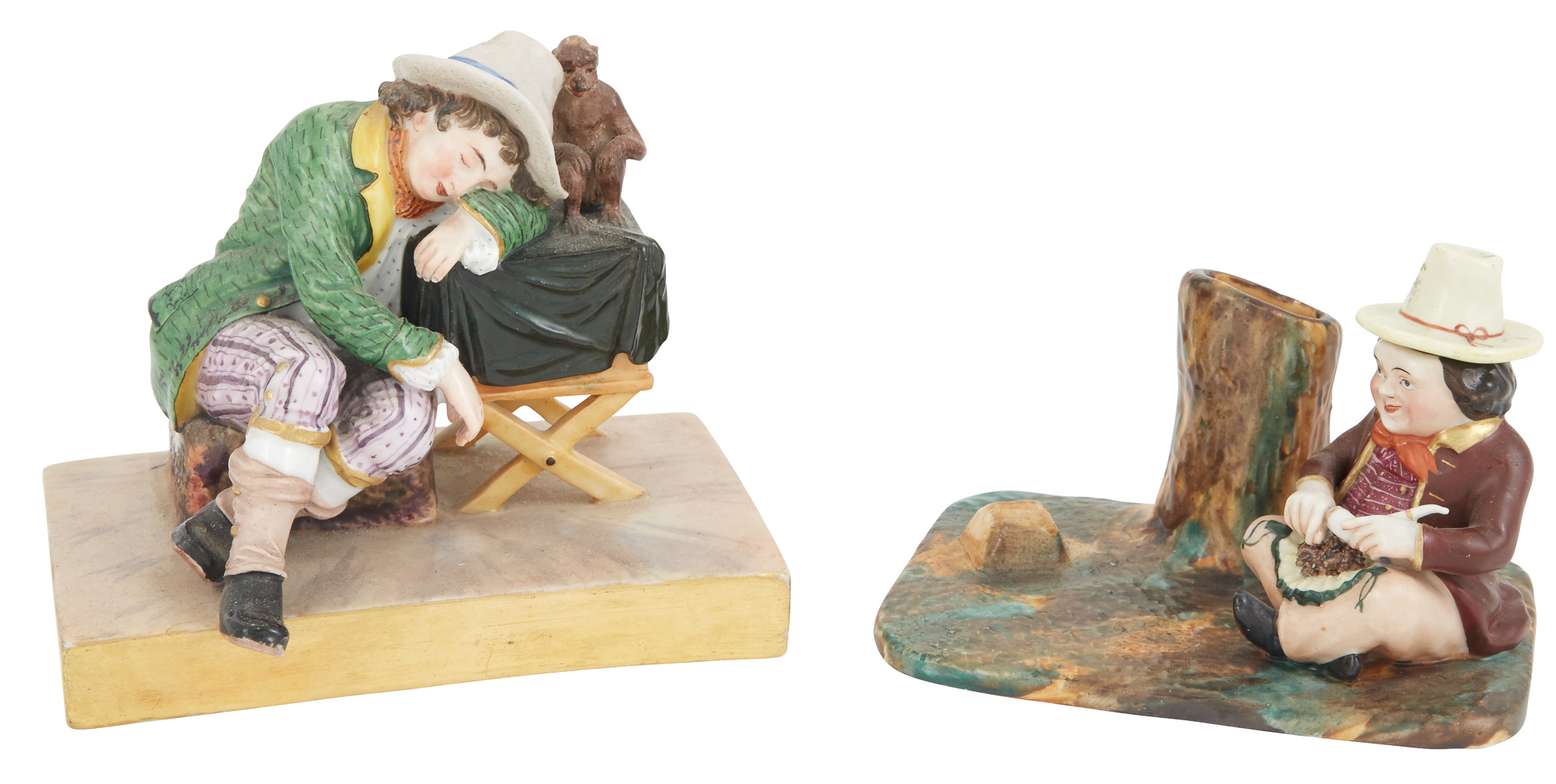 Lot image - Two Continental Porcelain Groups