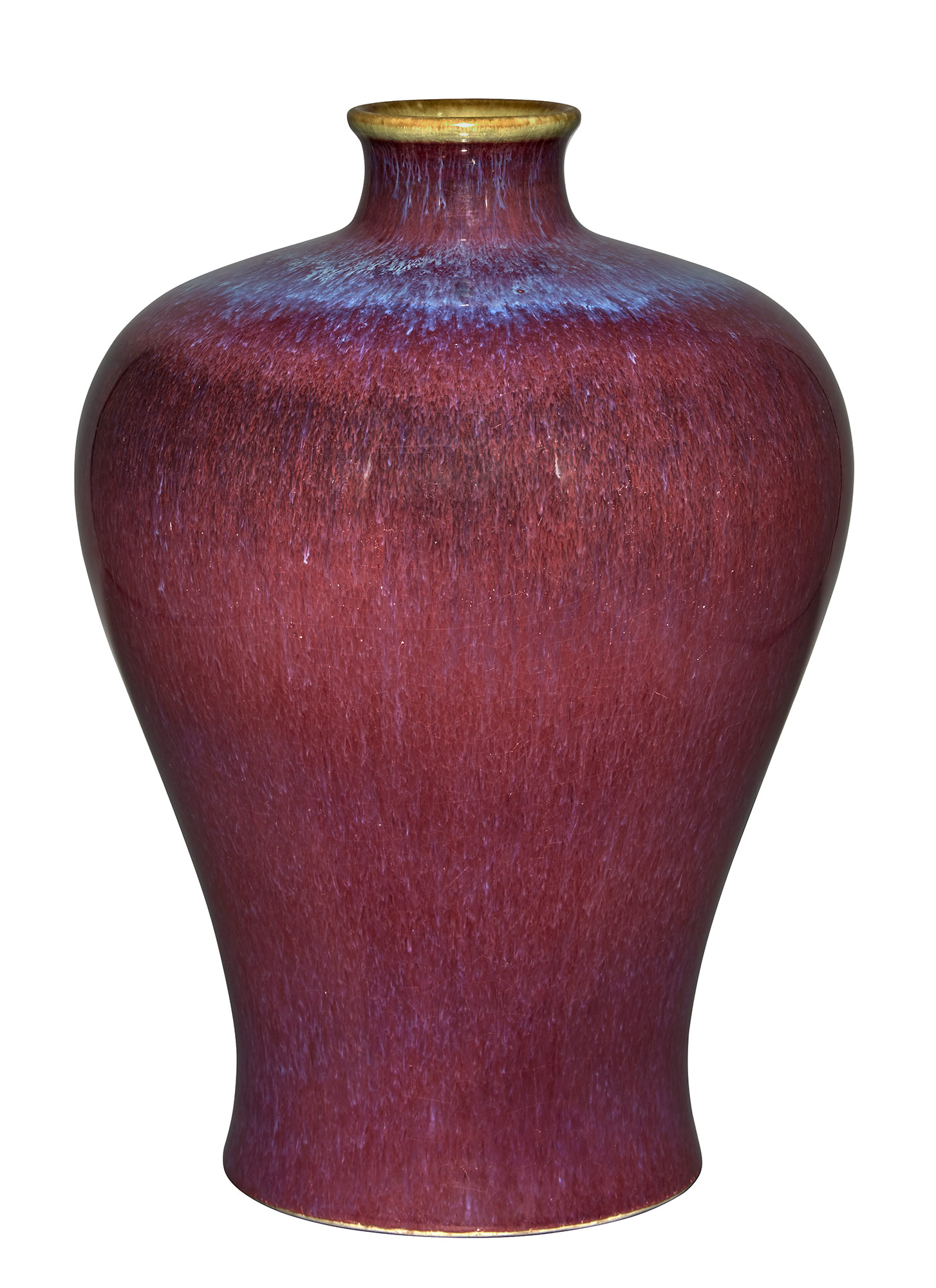 Lot image - Chinese Flambe Glazed Porcelain Meiping