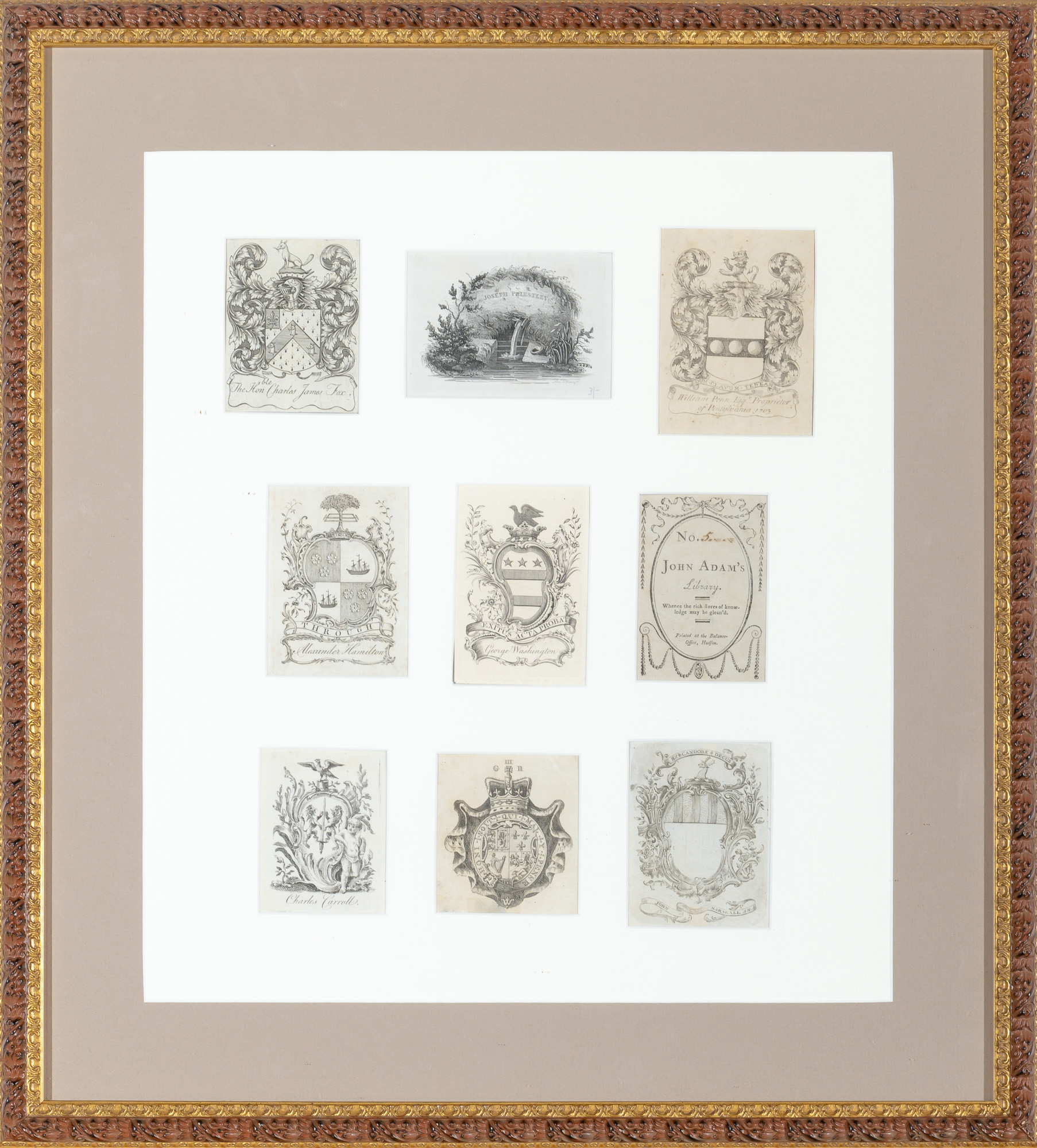 Lot image - [BOOKPLATES]  An album of bookplates.