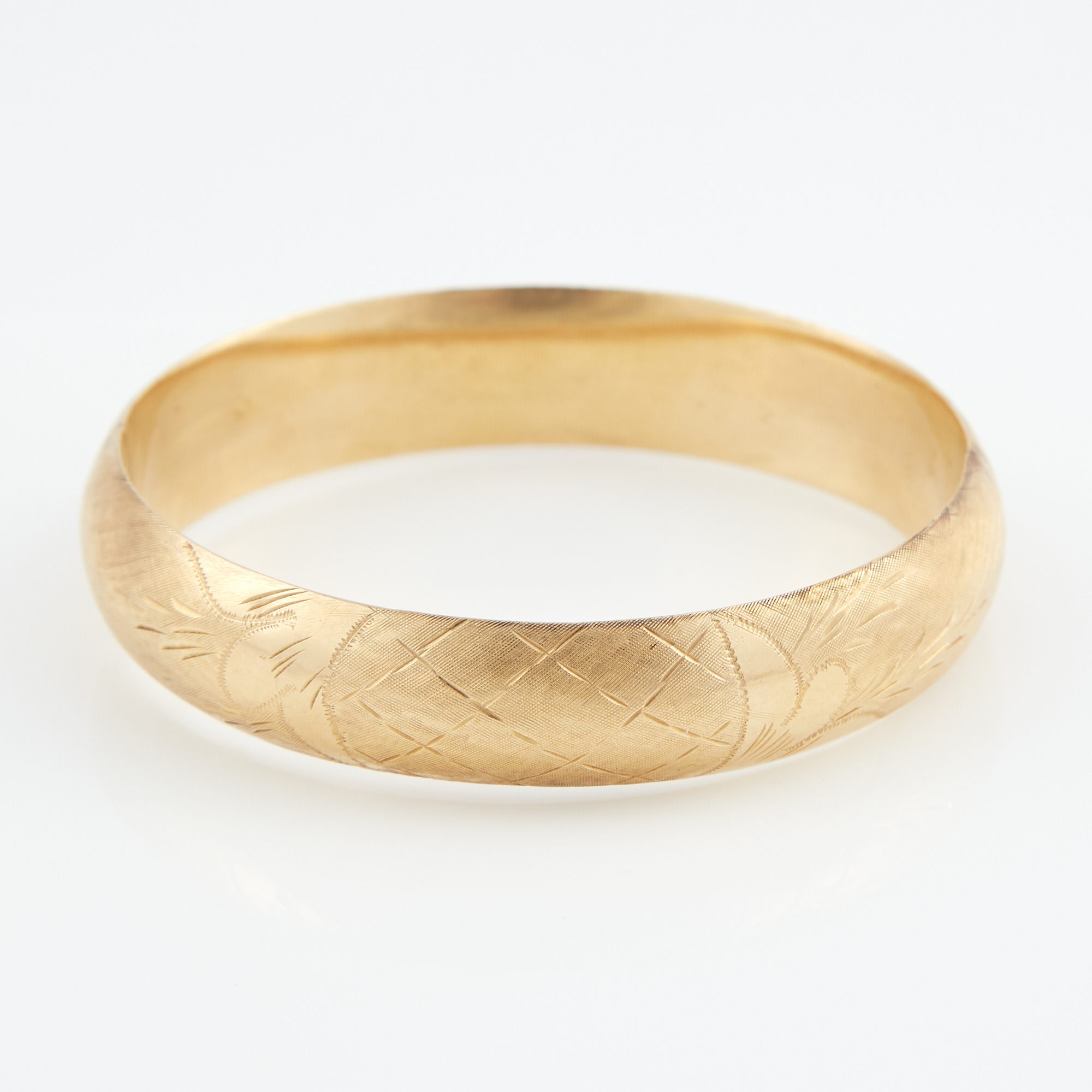 Lot image - Gold Rigid Bracelet, 14K 12 dwt., damaged