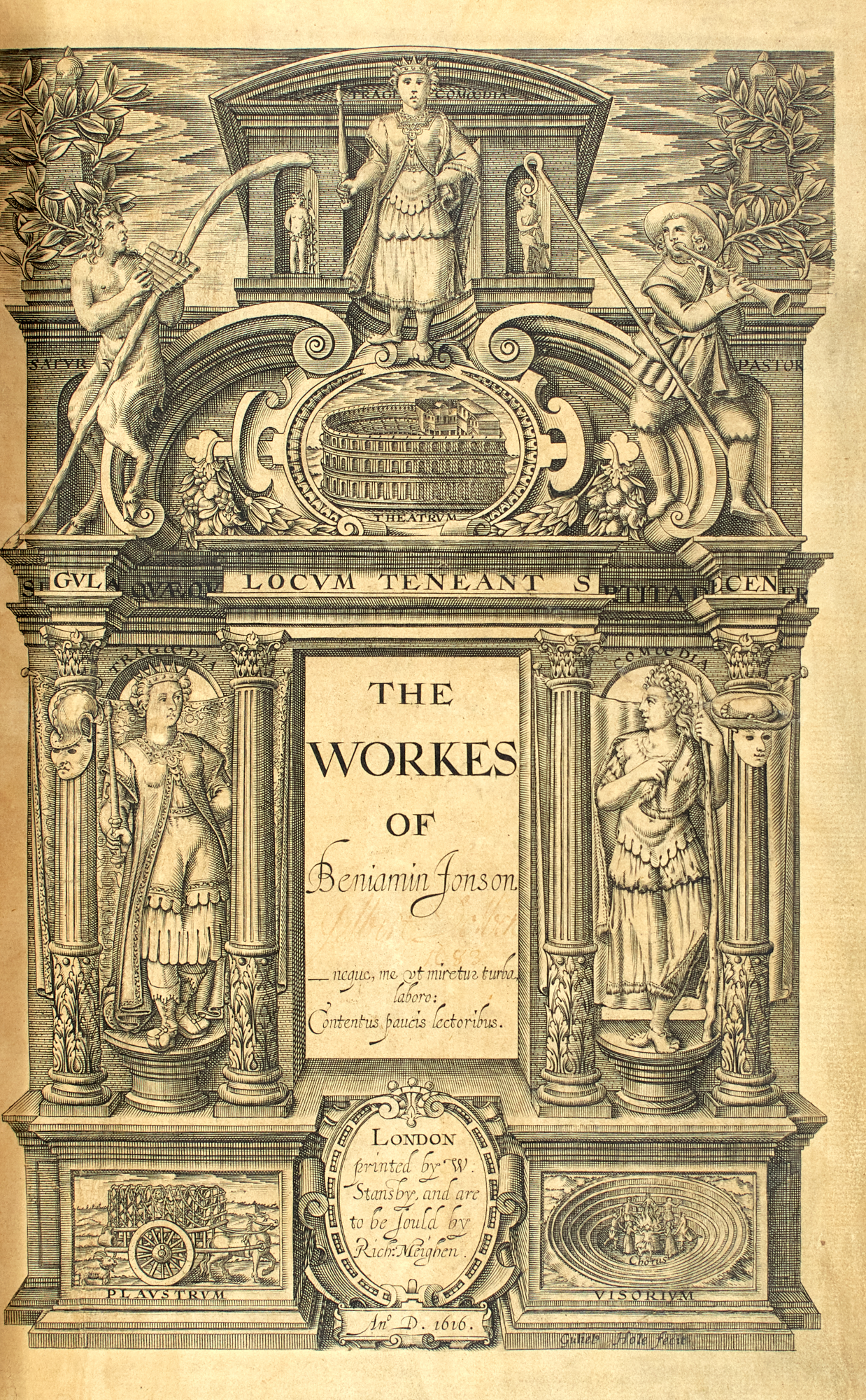 Lot image - [ELIZABETHAN DRAMA]  JONSON, BEN. Workes.