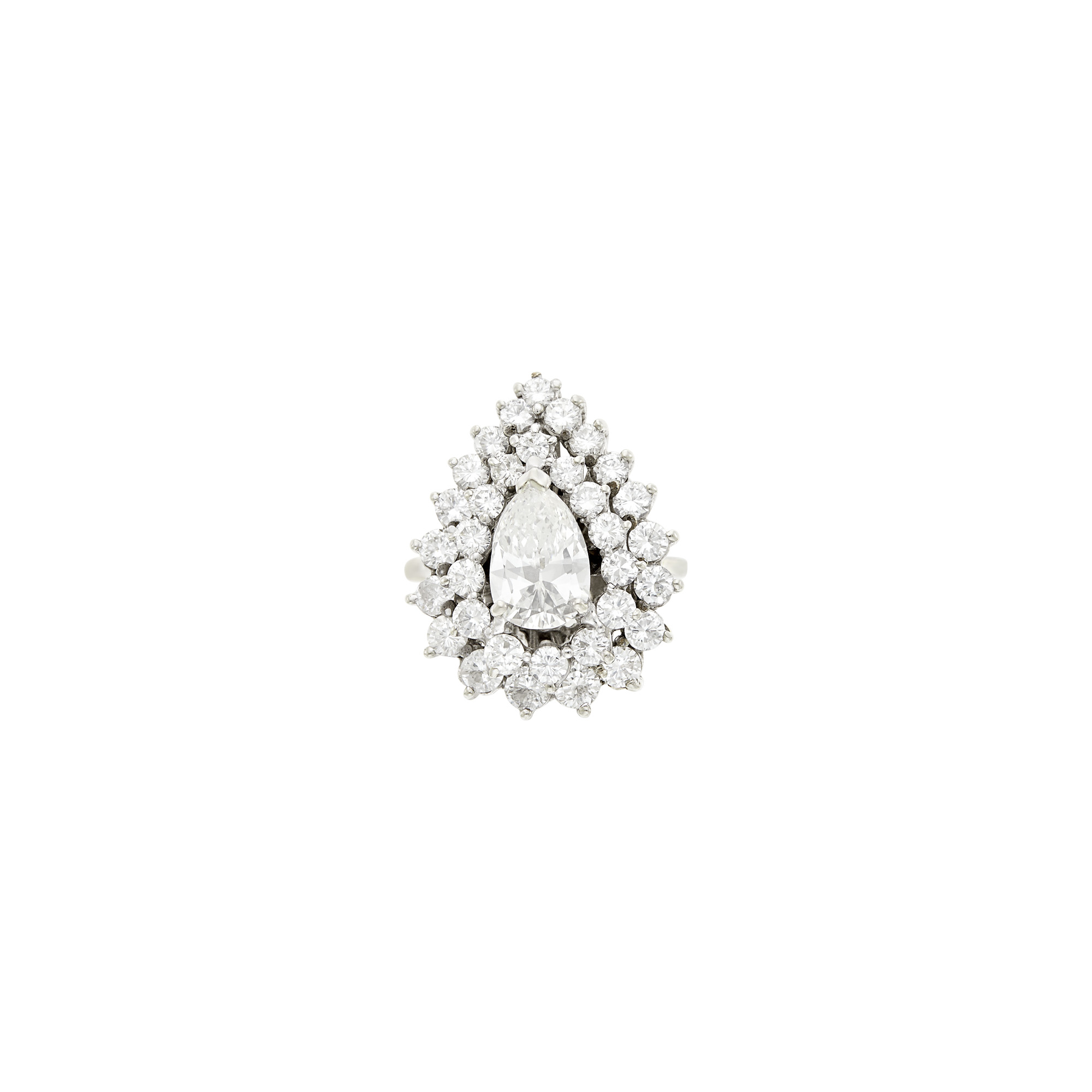 Lot image - White Gold and Diamond Ring