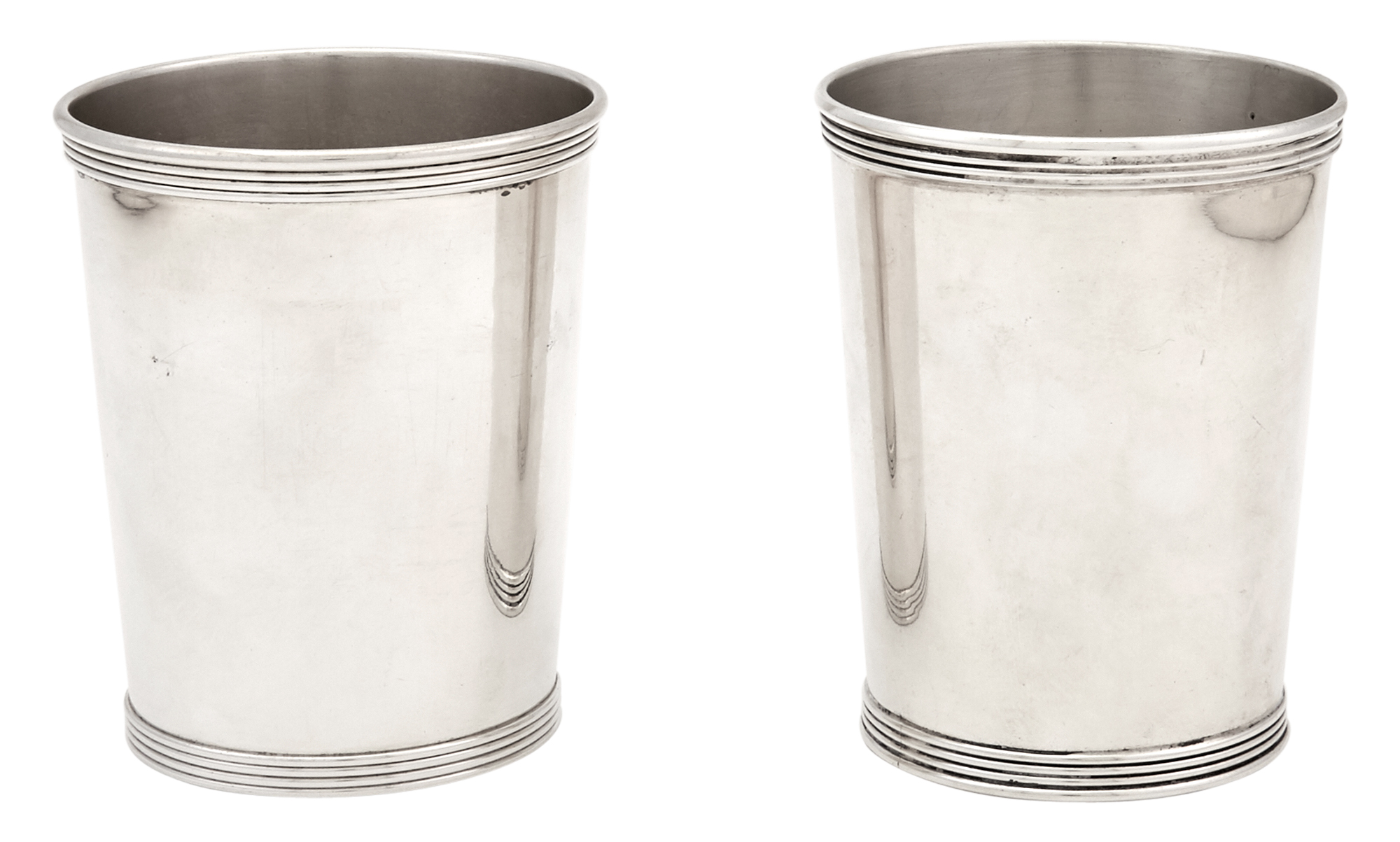 Lot image - Two Similar American Sterling Silver Julep Cups
