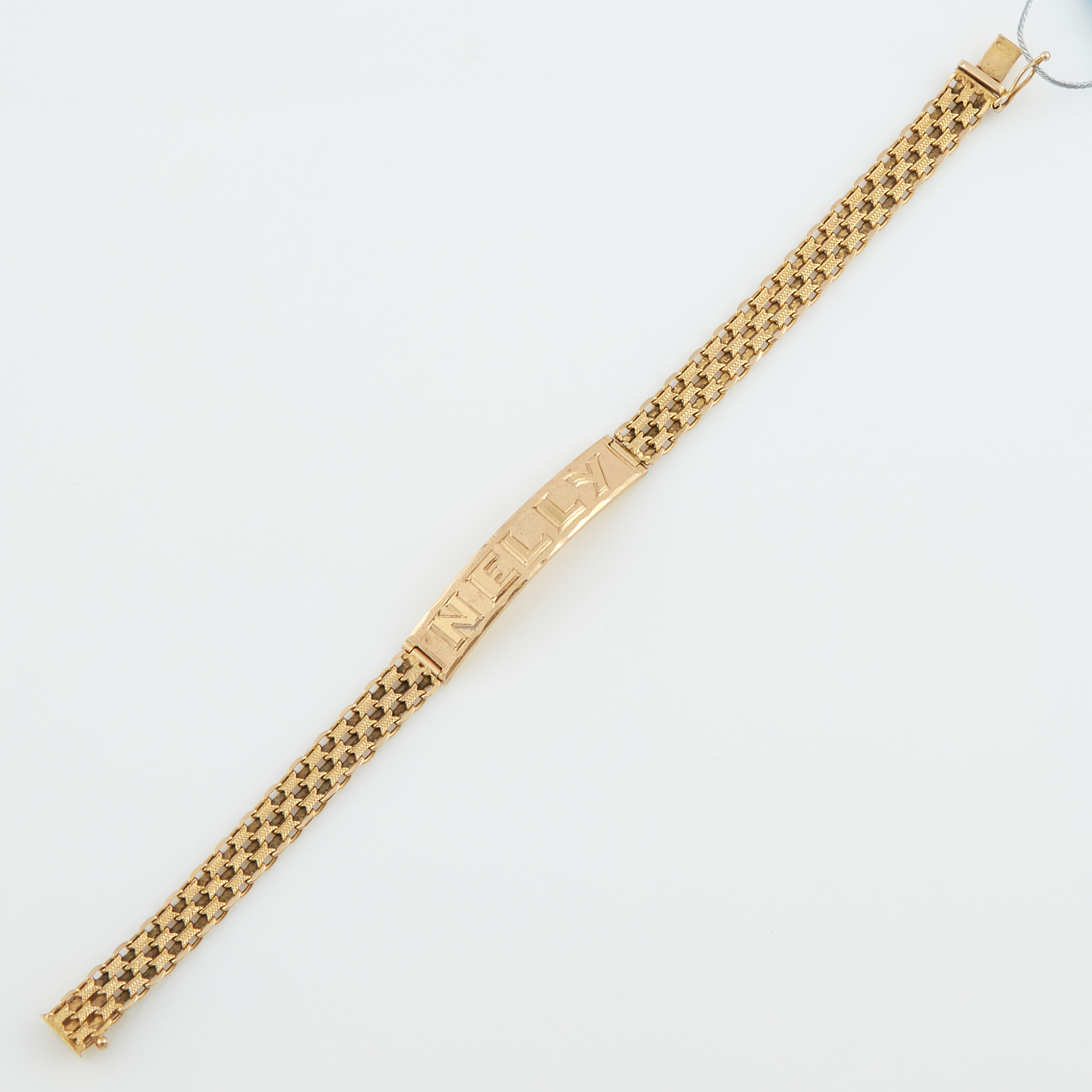 Lot image - Gold ID Bracelet, 14K 9 dwt.