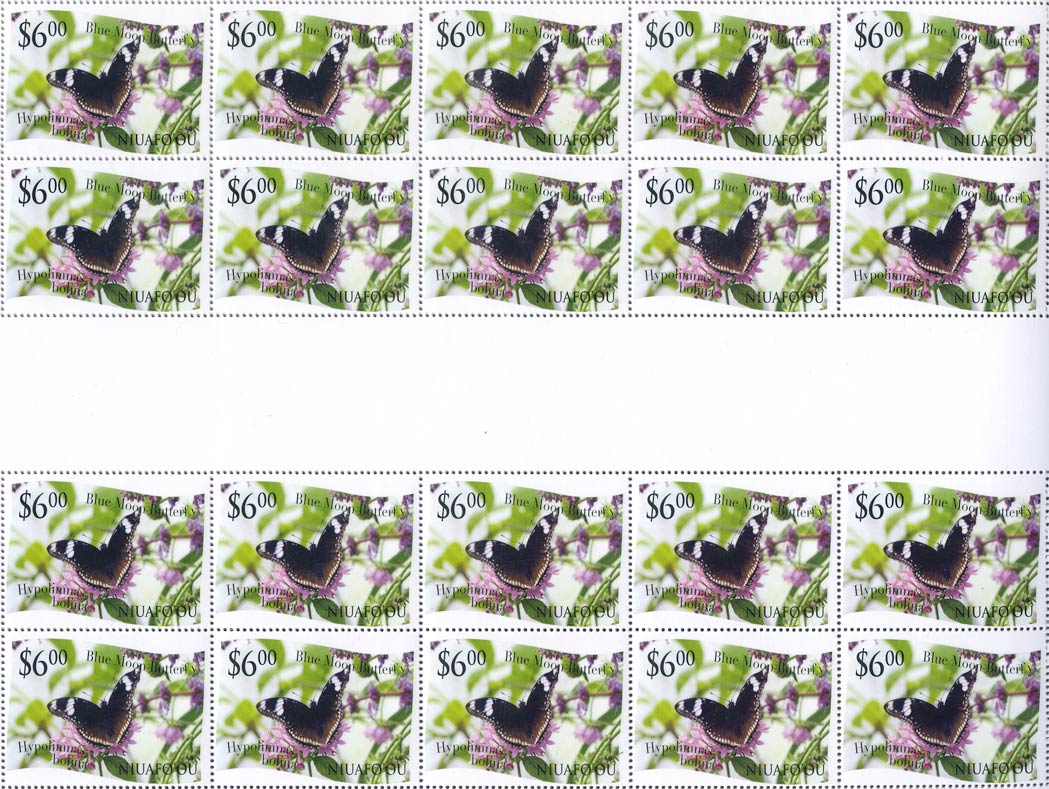 Lot image - Tonga Niuafo'ou 2012 Butterfly Issue Scott 275-286