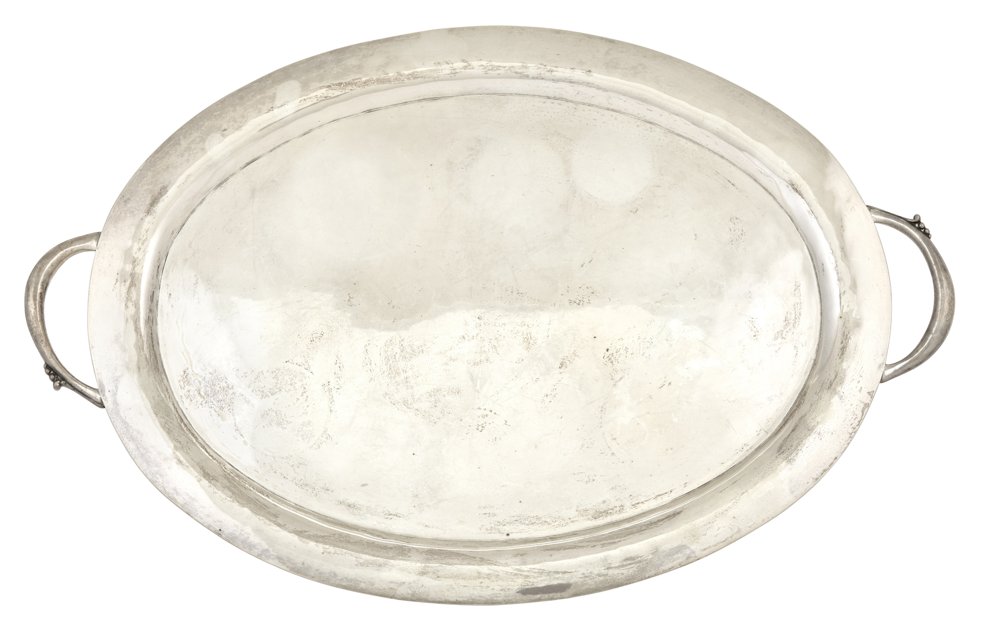 Lot image - Mexican Sterling Silver Two-Handled Tray