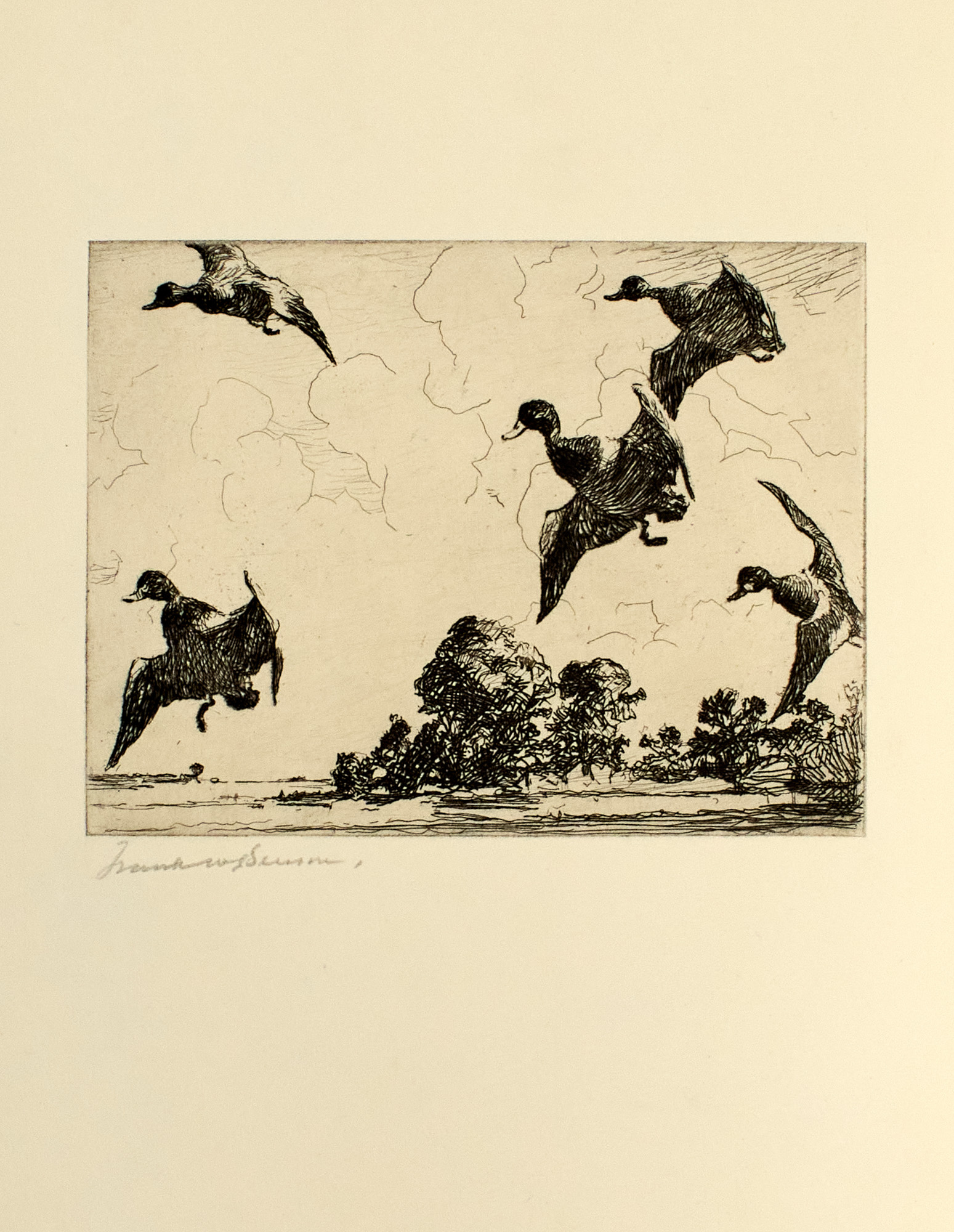 Lot image - [BENSON, FRANK]  PAFF, ADAM E.M. Etchings and Drypoints by Frank W. Benson.