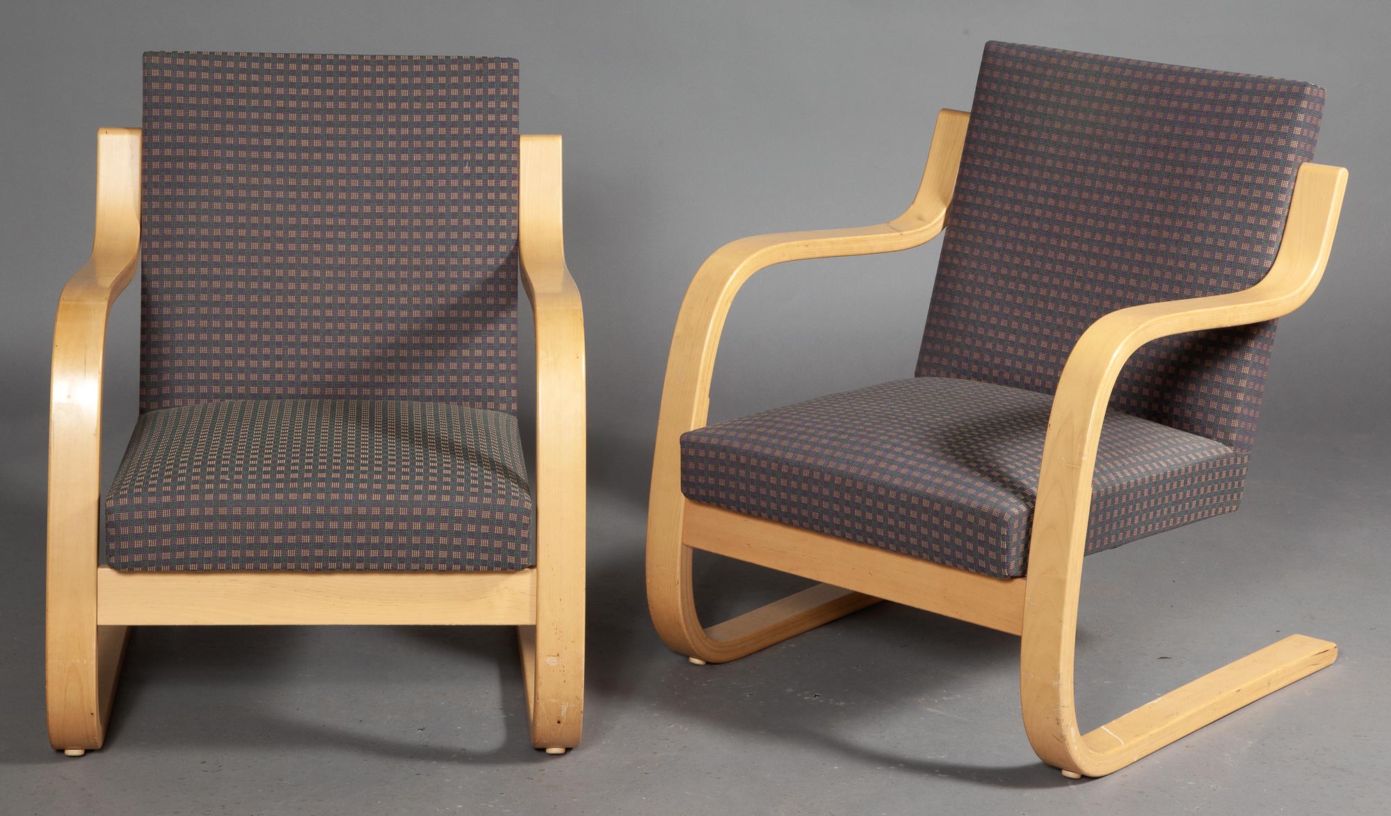 Lot image - Pair of Upholstered Bentwood 42
