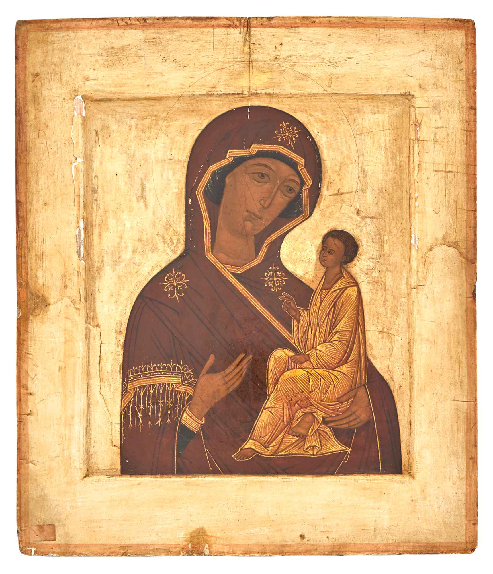 Lot image - Russian Icon of the Tikhvin Mother of God