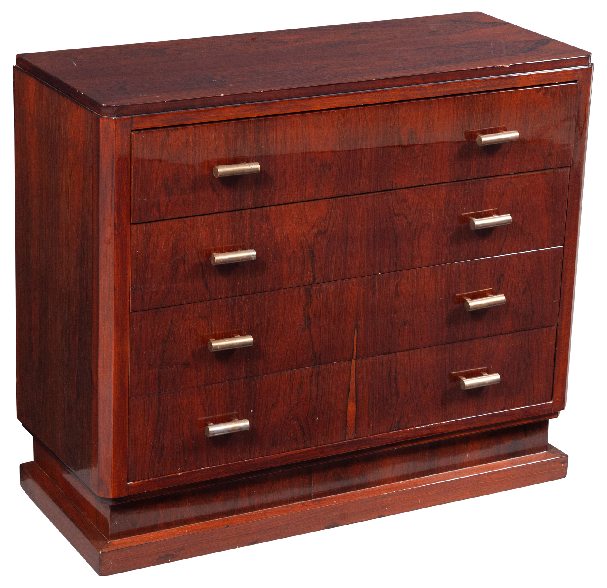 Lot image - French Art Deco Rosewood Chest of Drawers