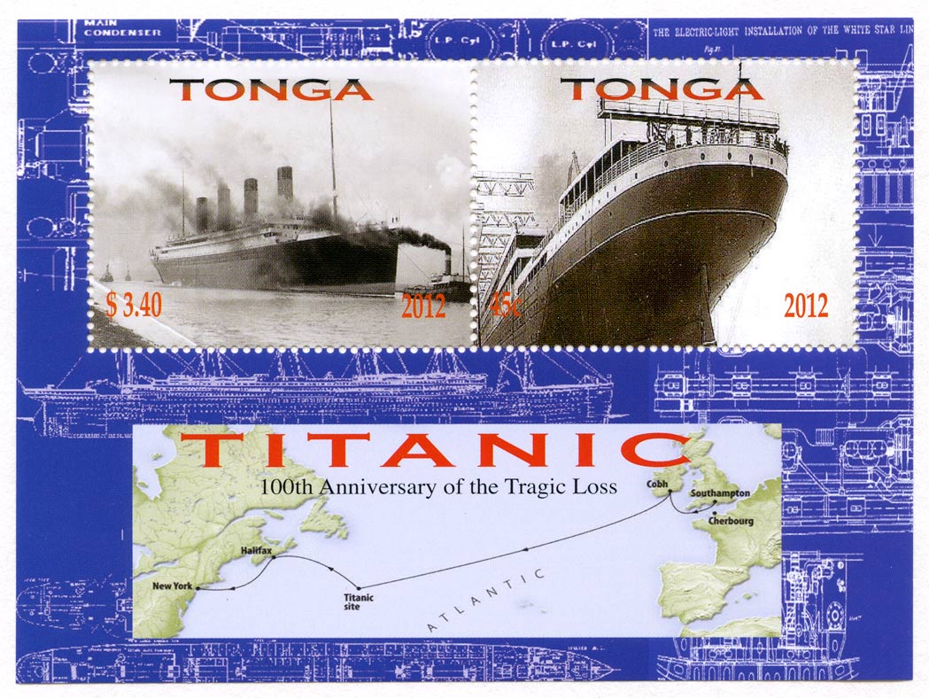 Lot image - Tonga 2012 Titanic Issue Scott 1178, 1179