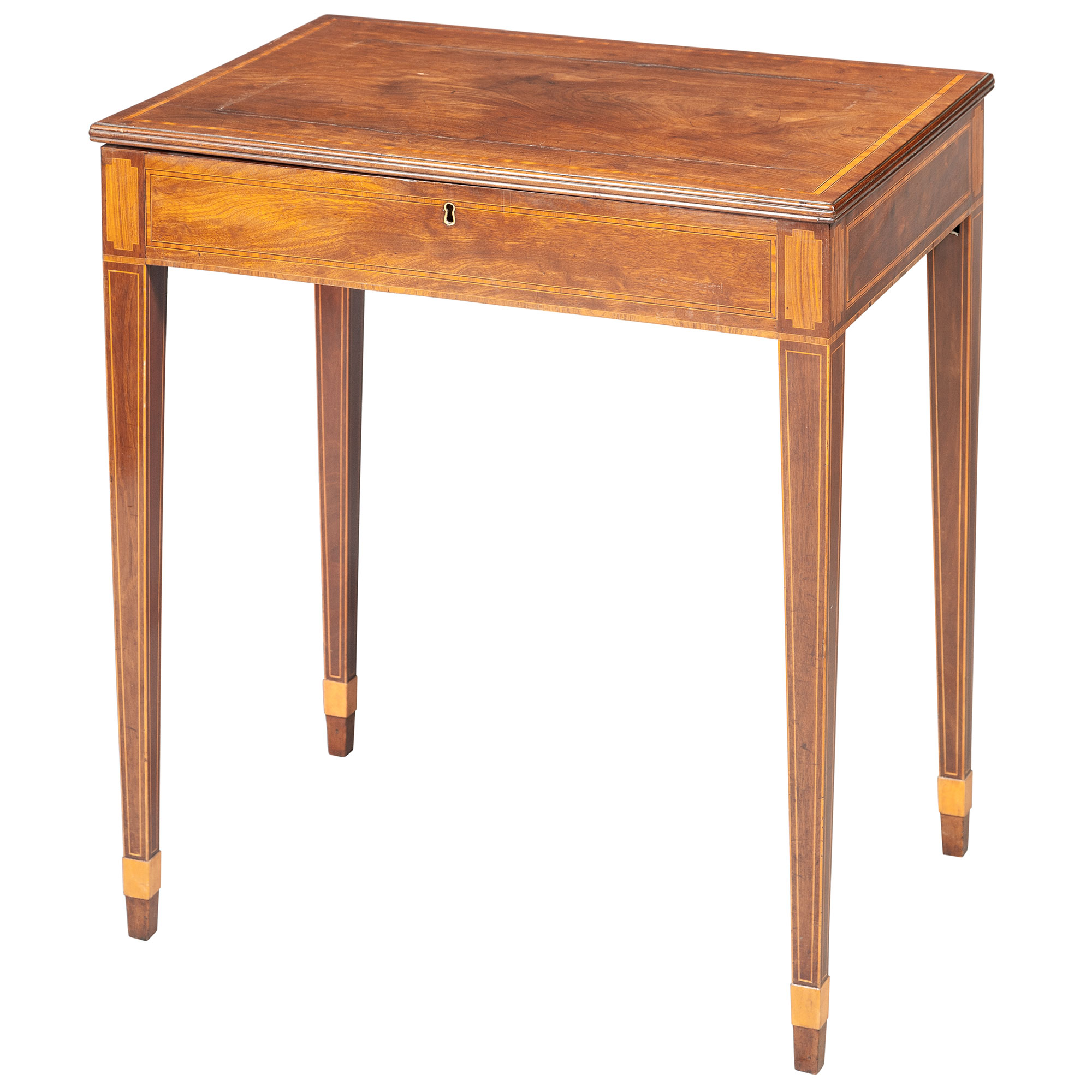 Lot image - George III Inlaid Mahogany Writing Table