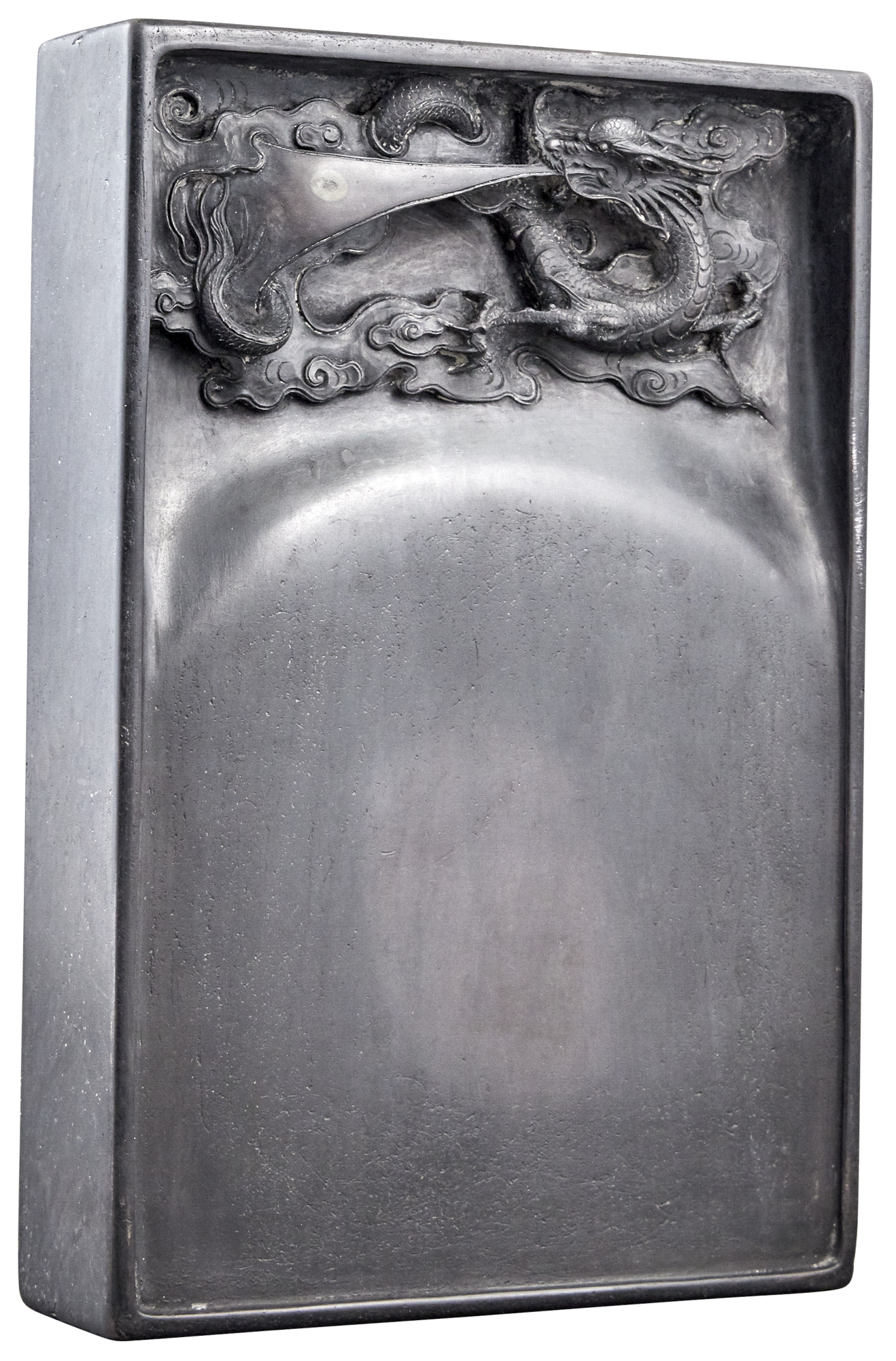 Lot image - A Large Chinese Duan Inkstone and Hardwood Cover