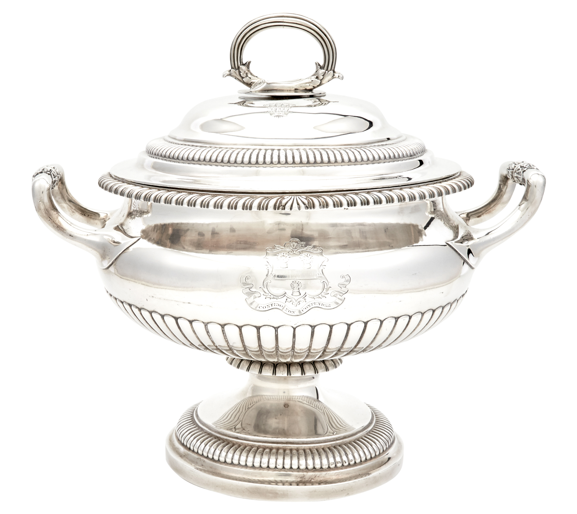 Lot image - George IV Sterling Silver Soup Tureen and Associated Cover