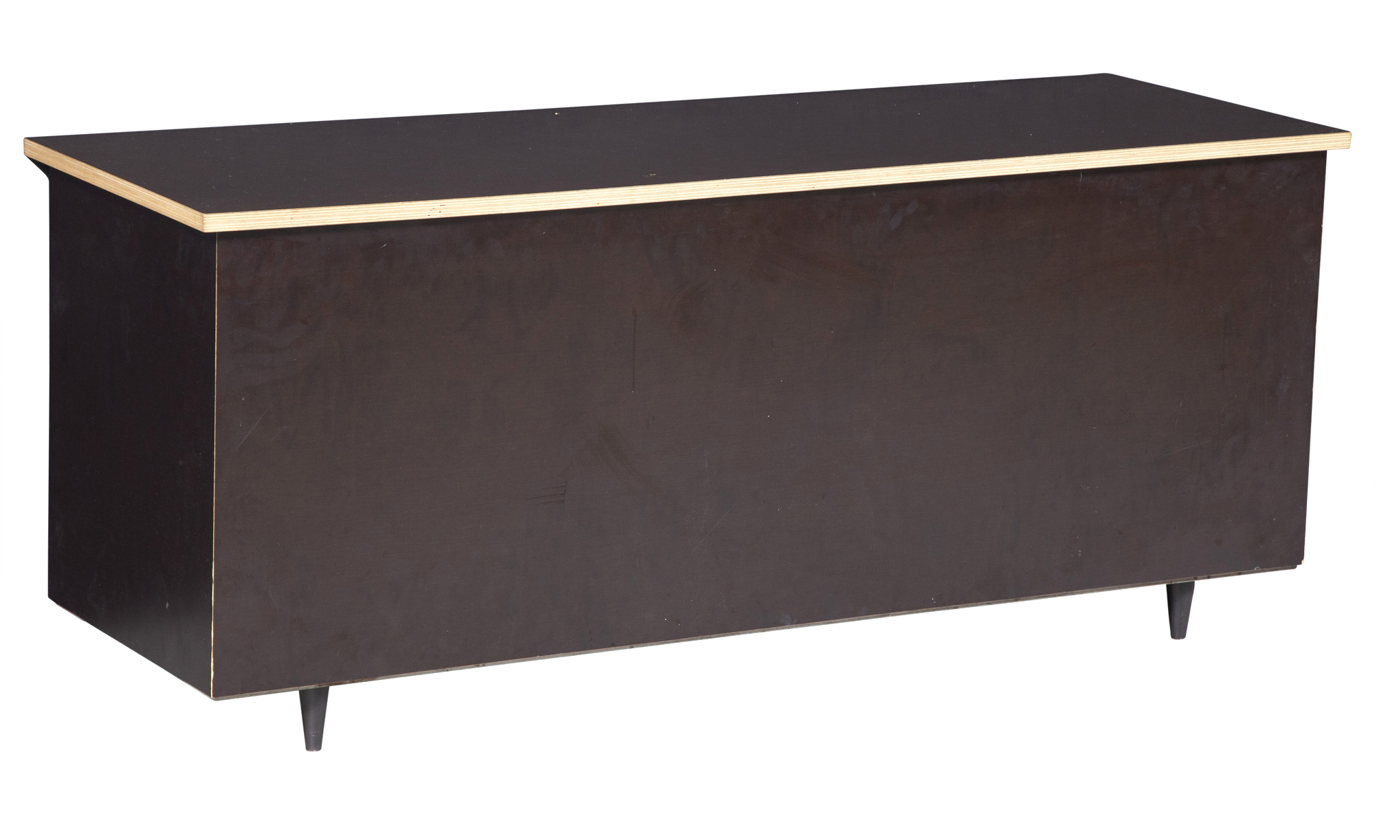 Lot image - Chris Lehrecke Custom Dark Stained Laminated Plywood Chest