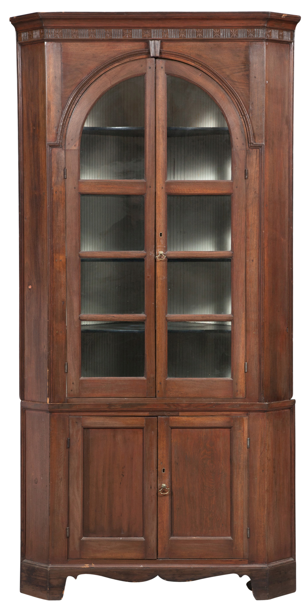 Lot image - Chippendale Walnut Corner Cupboard