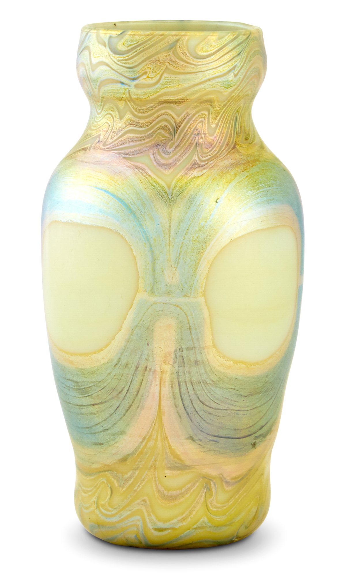 Lot image - Unsigned Iridescent Art Glass Cabinet Vase