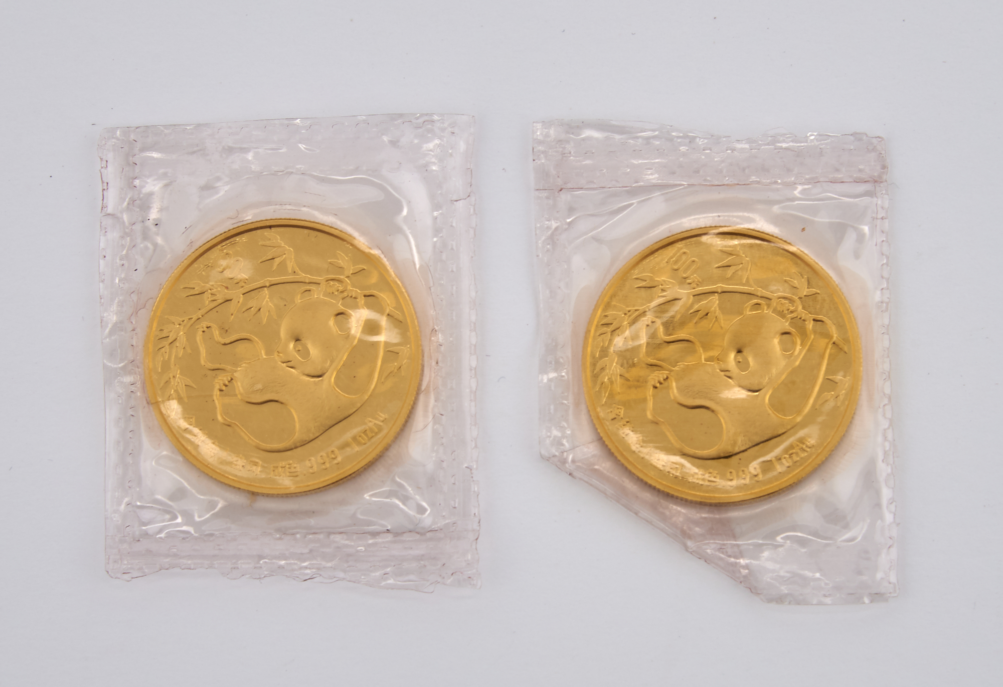 Lot image - China 1985 One Ounce Gold Pandas