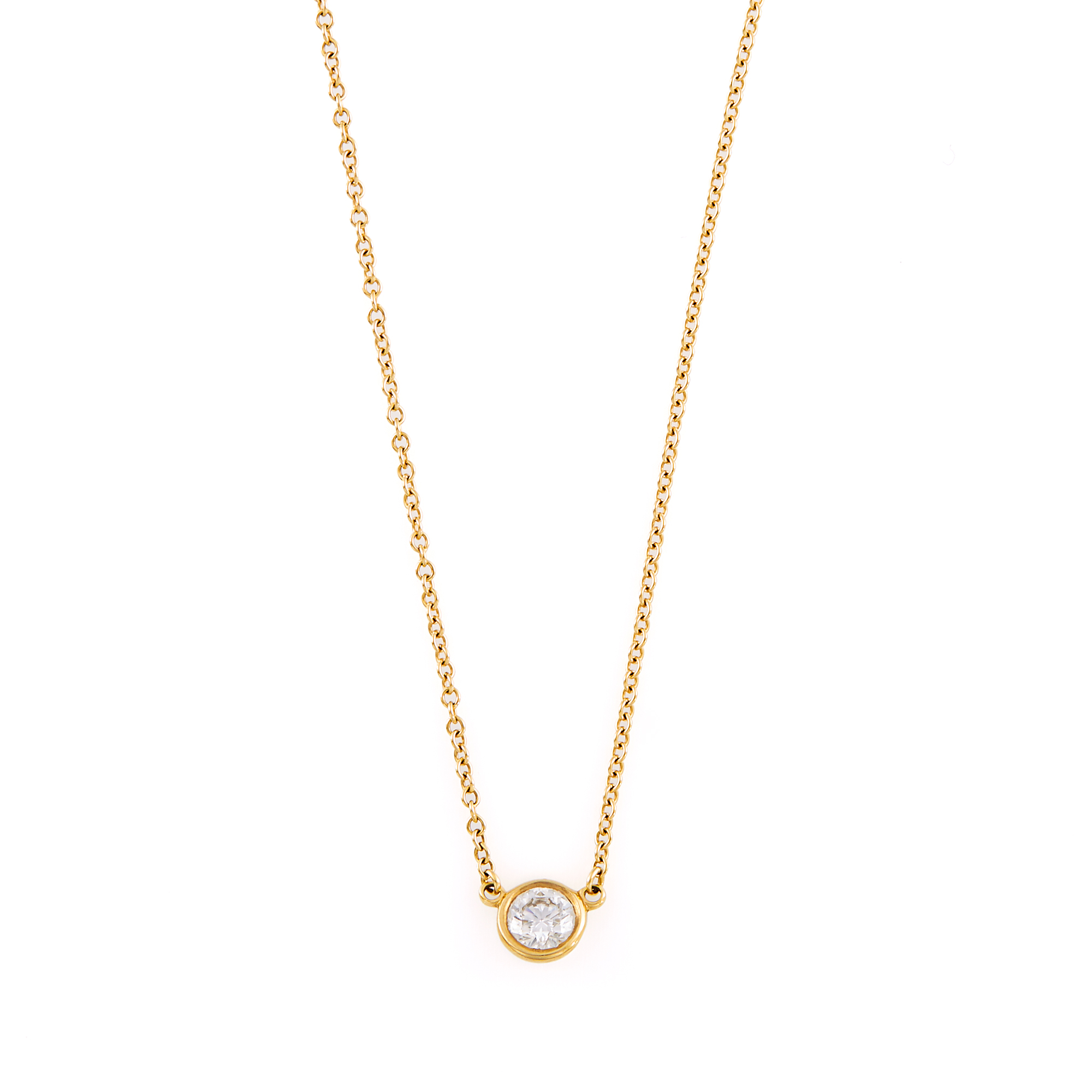 Lot image - Tiffany & Co., Elsa Peretti Gold and Diamond Pendant-Necklace